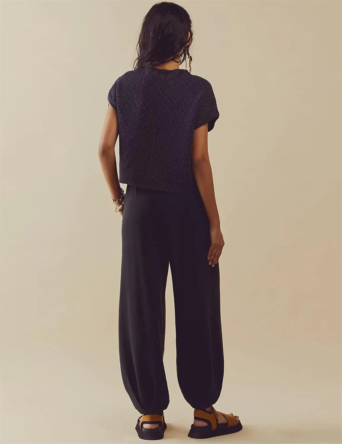 Two Piece Outfits for Women Sweater Sets Knit Pullover Tops and High Waisted Pants Lounge 2 Piece Matching Sets
