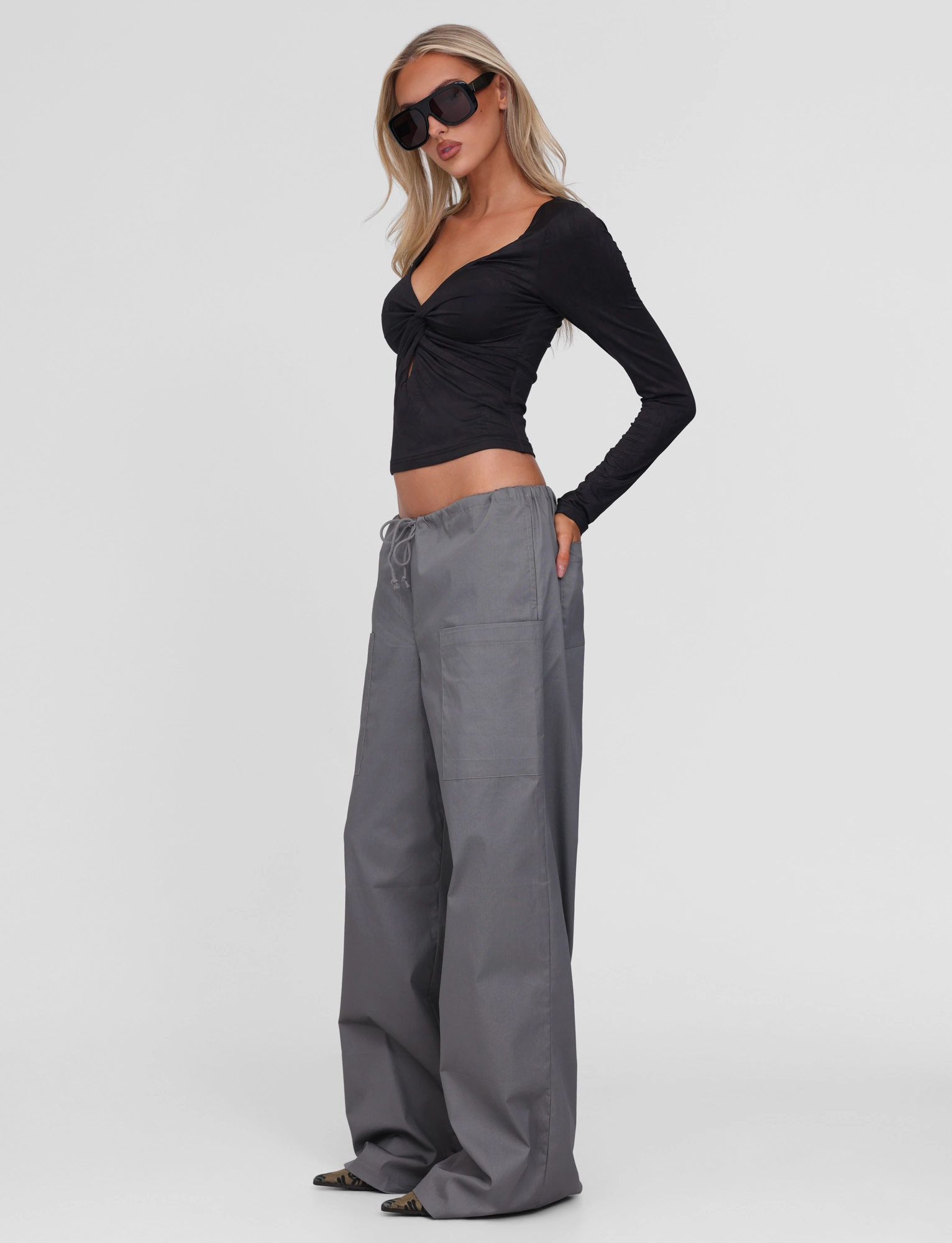 Easy Movement TYSHA PANT - CHARCOAL