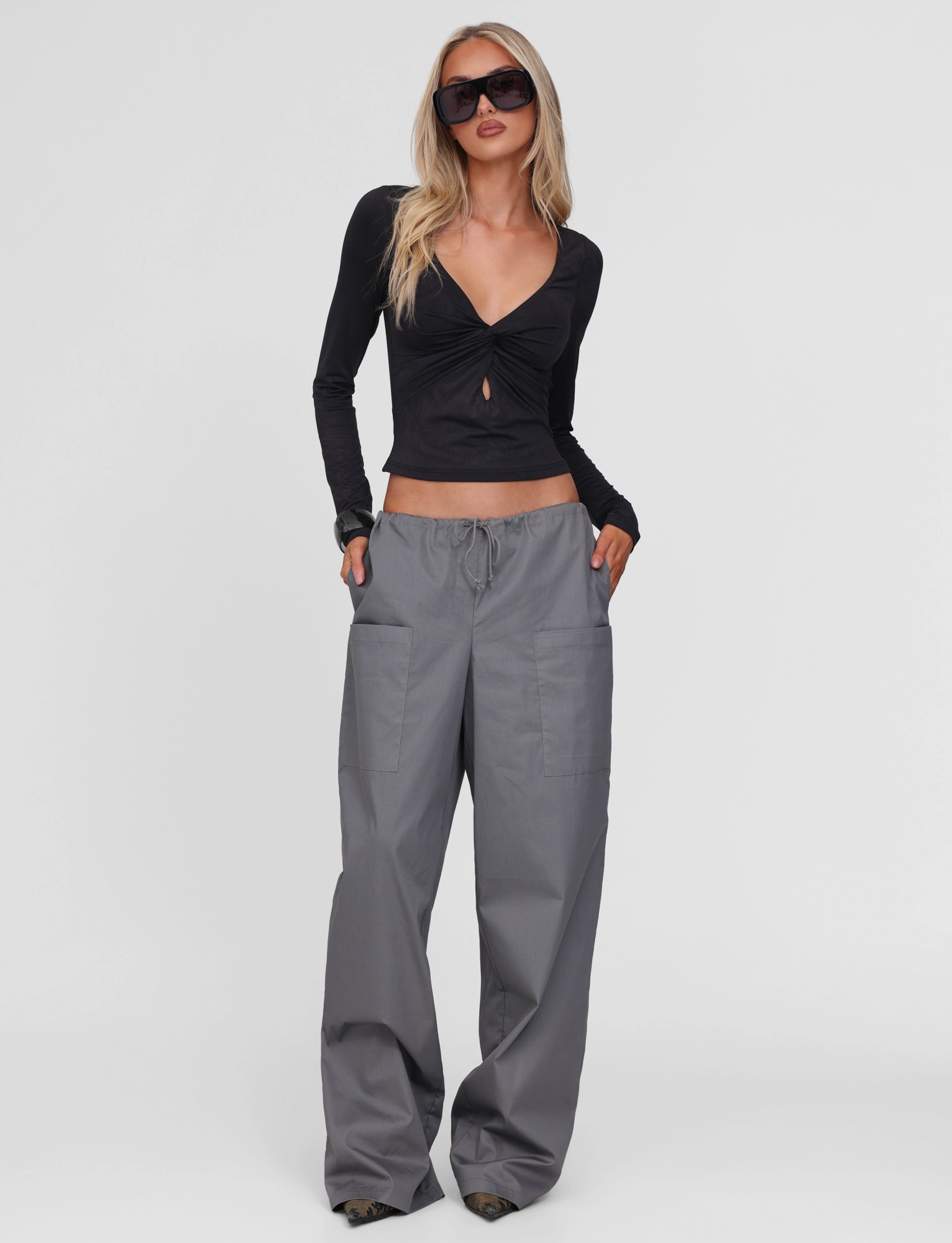 TYSHA PANT - CHARCOAL Lightweight insulation