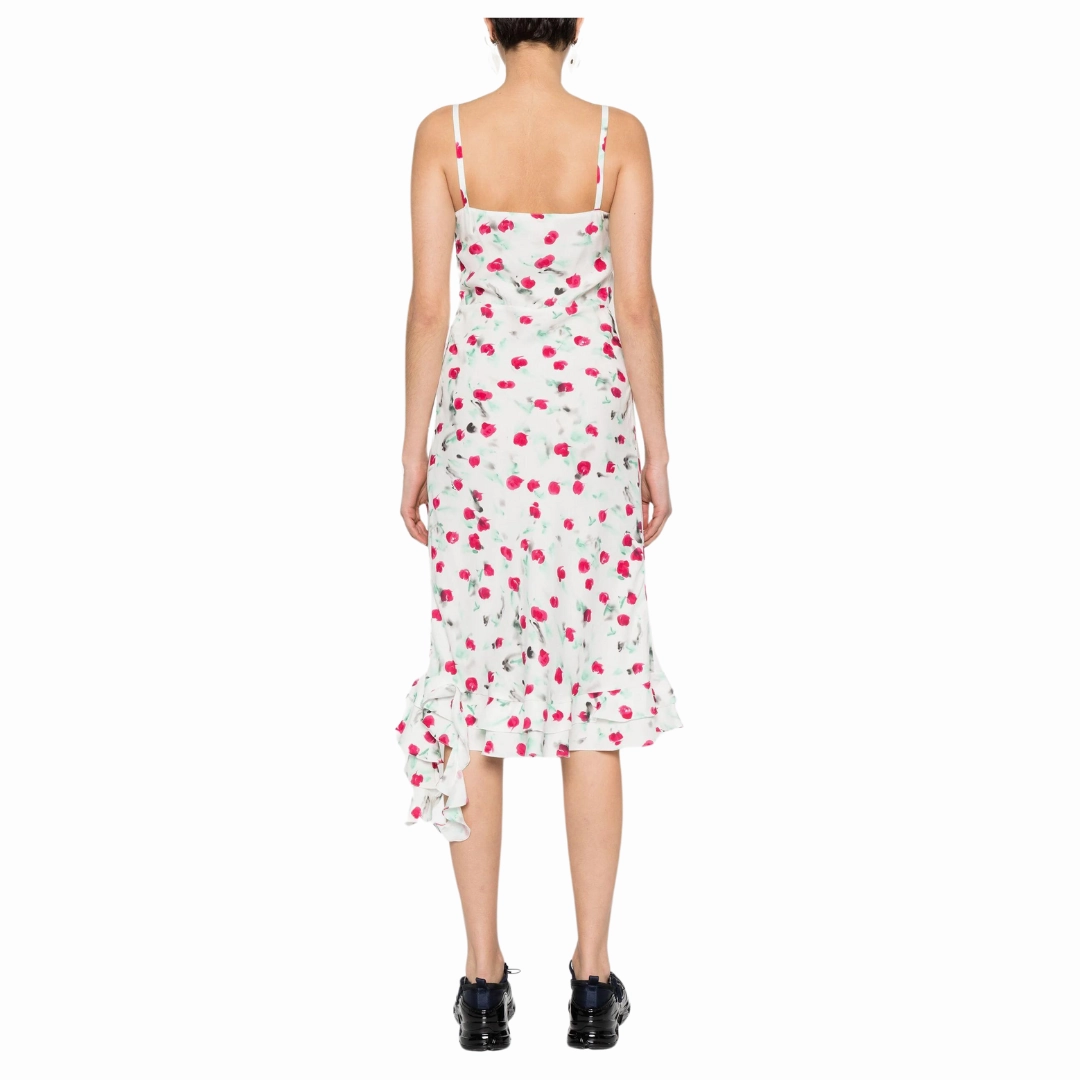 Lounge Style Satin SL Printed Dress