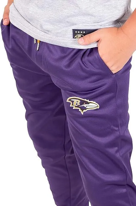 Ultra Game NFL Official Youth Super Soft Game Day Jogger Sweatpants, Baltimore Ravens|Baltimore Ravens