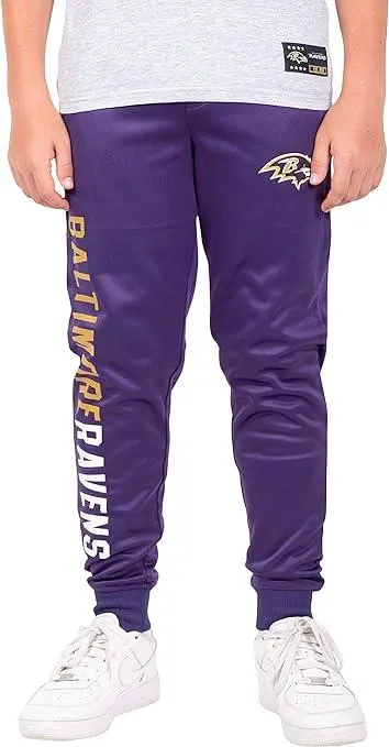 Ultra Game NFL Official Youth Super Soft Game Day Jogger Sweatpants, Baltimore Ravens|Baltimore Ravens