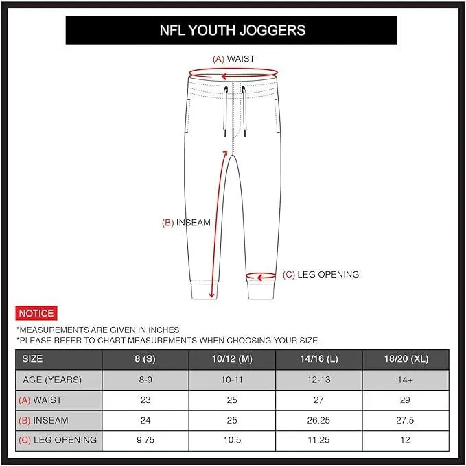 Ultra Game NFL Official Youth Super Soft Game Day Jogger Sweatpants, Denver Broncos|Denver Broncos