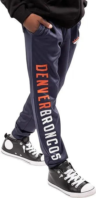 Ultra Game NFL Official Youth Super Soft Game Day Jogger Sweatpants, Denver Broncos|Denver Broncos