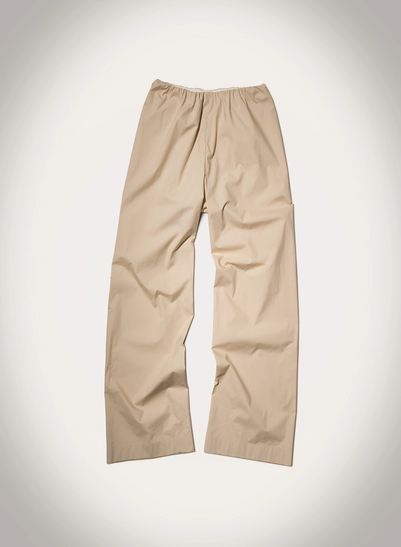 Brenda - Light Poplin Pants - Beige Layered Style Flexible Gusset Design