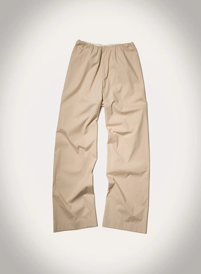 Brenda - Light Poplin Pants - Beige No Wrinkle Chilly Weather Wear