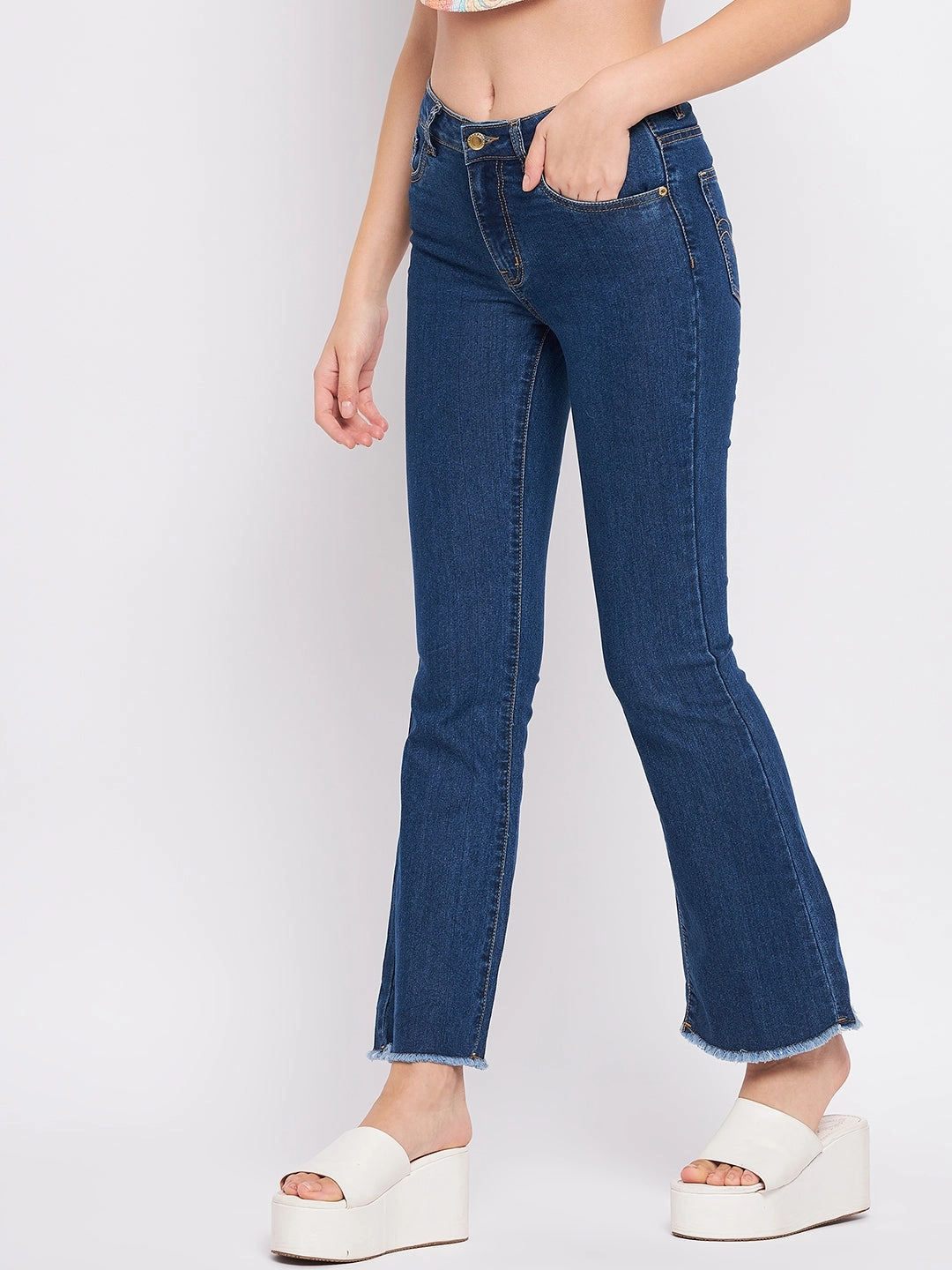 Madame Blue Denim Neutral Tones Subtle Texture