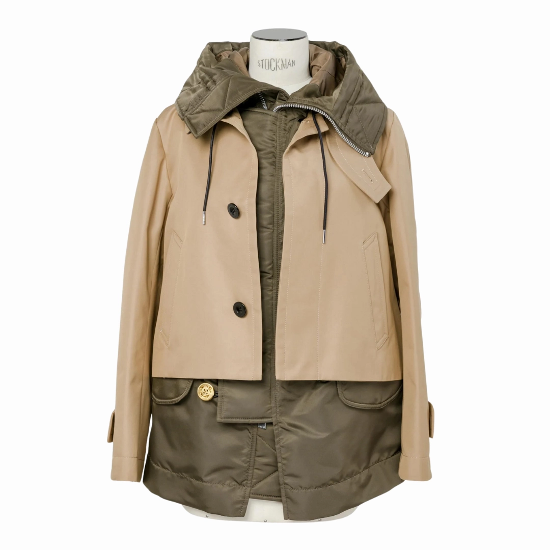 Bonded Seam Technology Hooded Cotton Gabardine Jacket