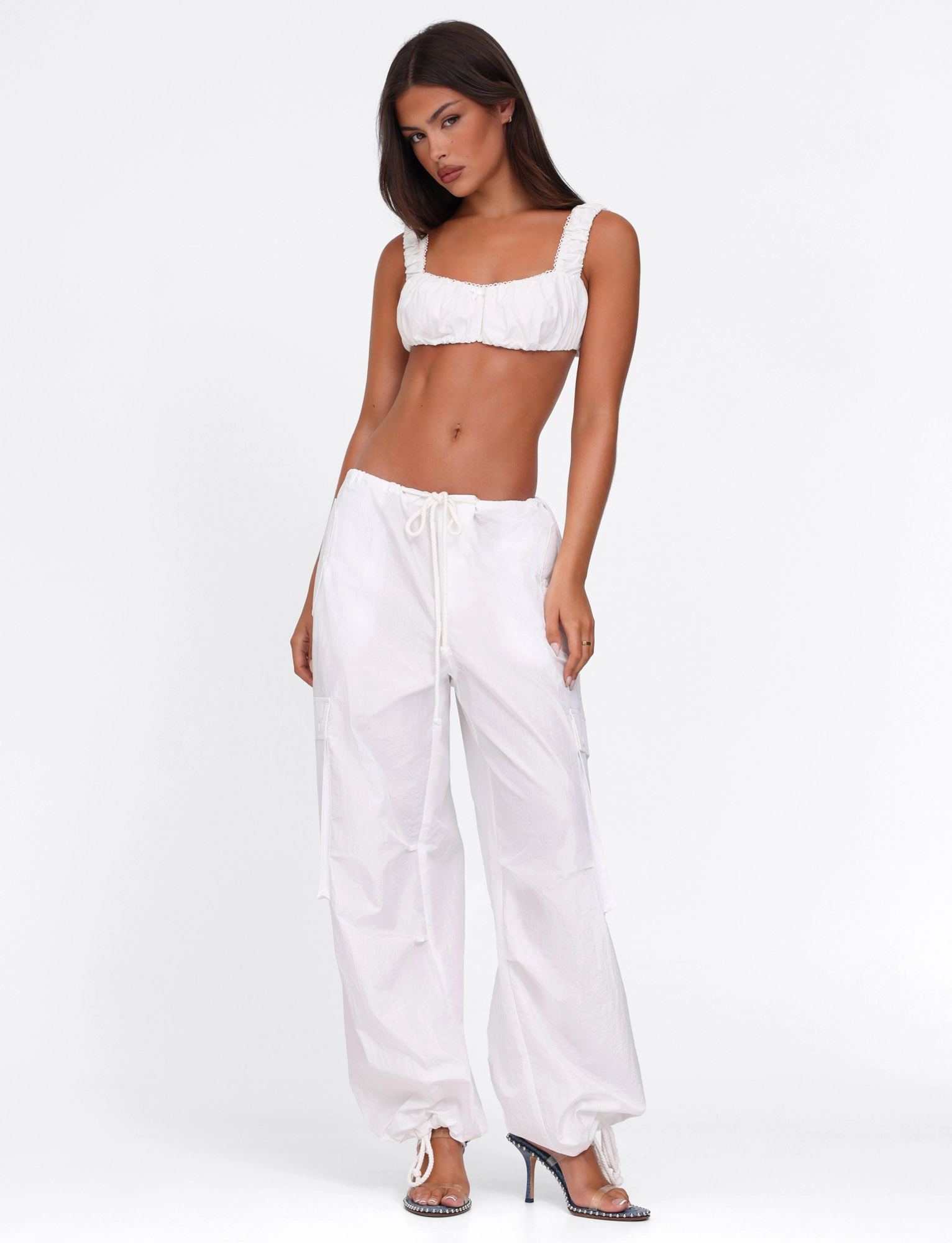 Sporty Chic Comfy Ease VIOLETTE PANT - WHITE