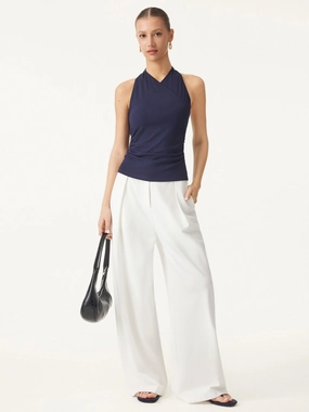 Ultrasoft Surplice Sleeveless Top QuickDry Texture Summer Sweater