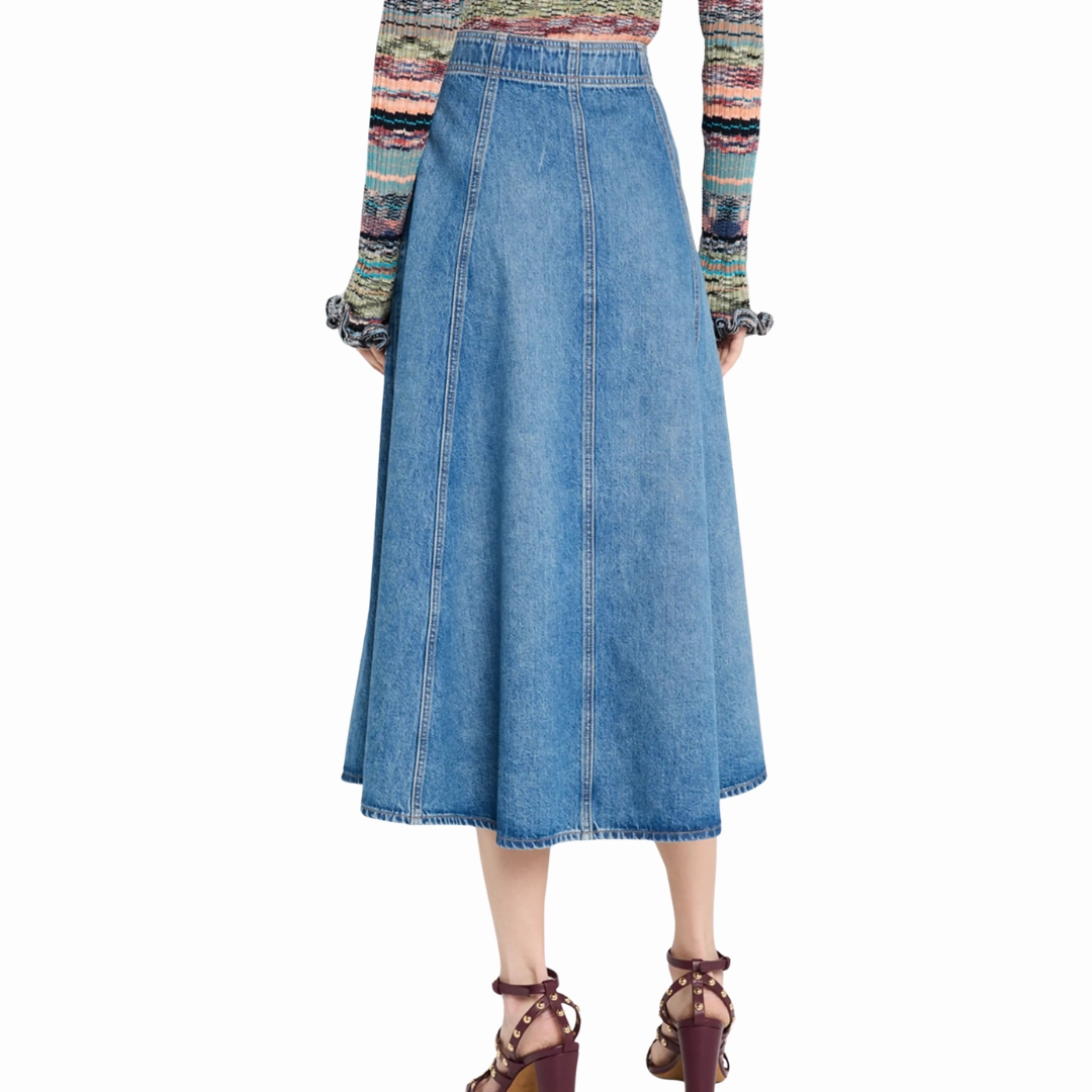 High Street Fashion Shape Enhancing Uma Denim Skirt