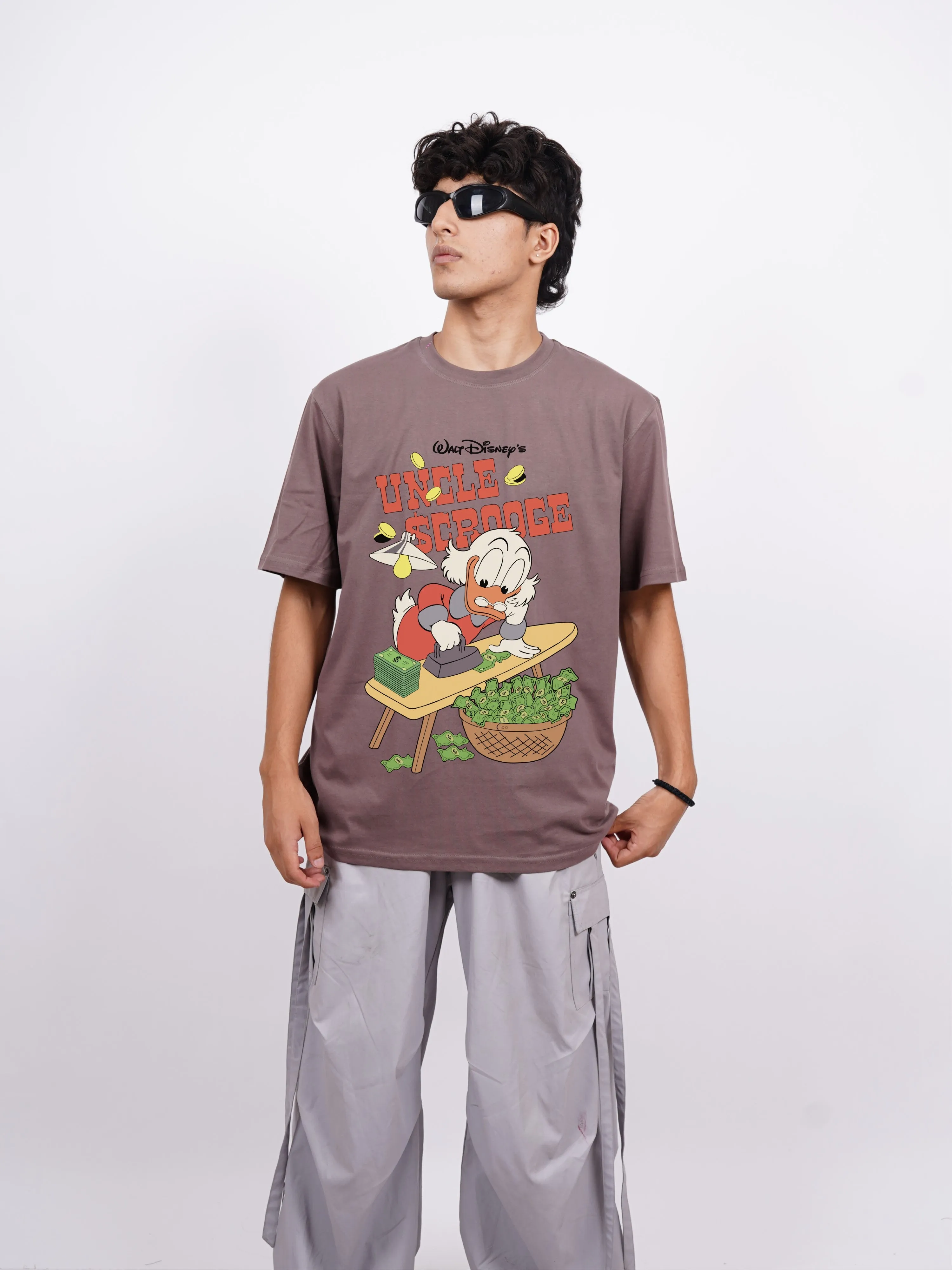 Uncle Scrooge : Burger Bae Oversized  Tee For Men and Women