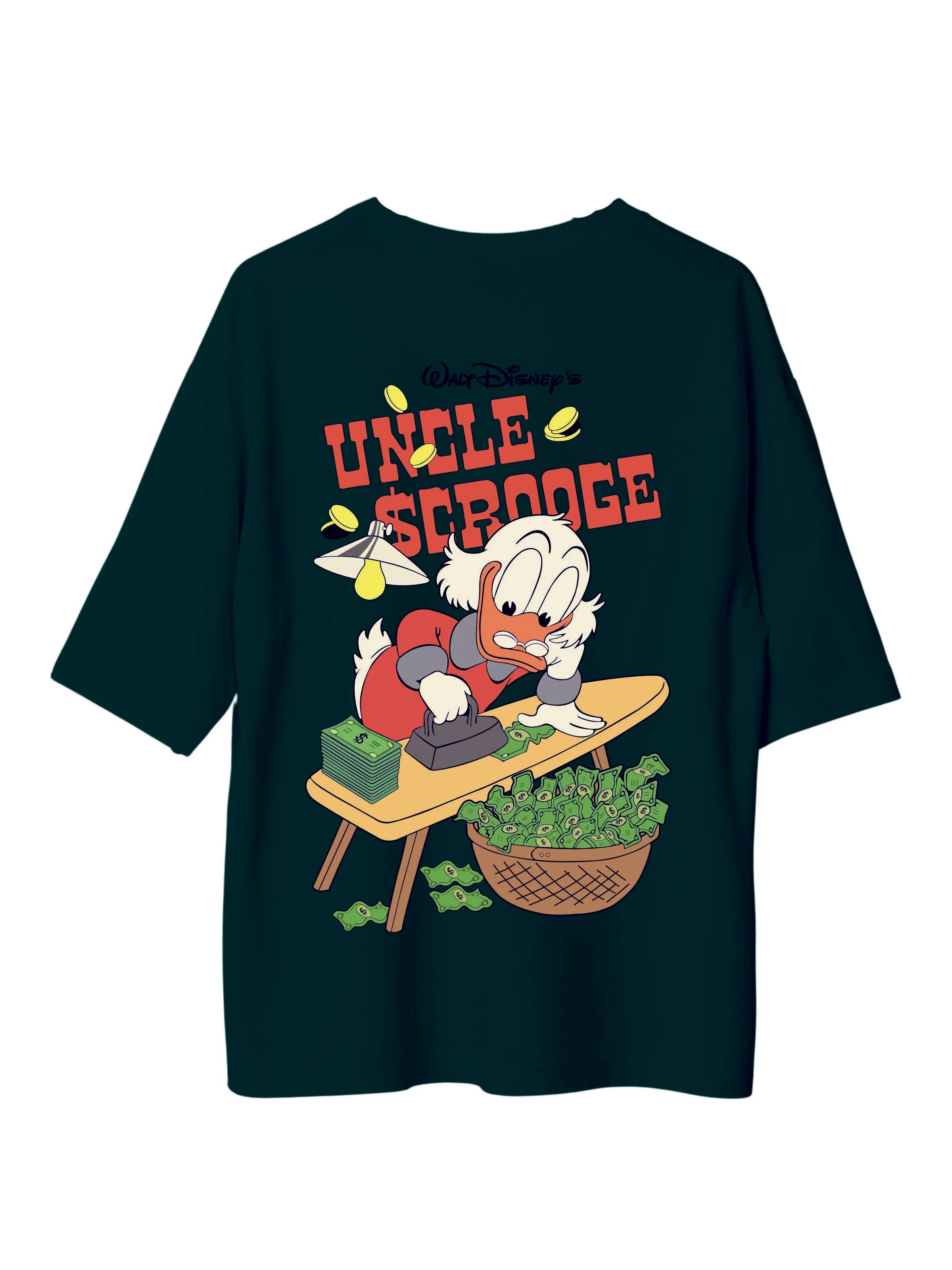 Uncle Scrooge : Burger Bae Oversized  Tee For Men and Women
