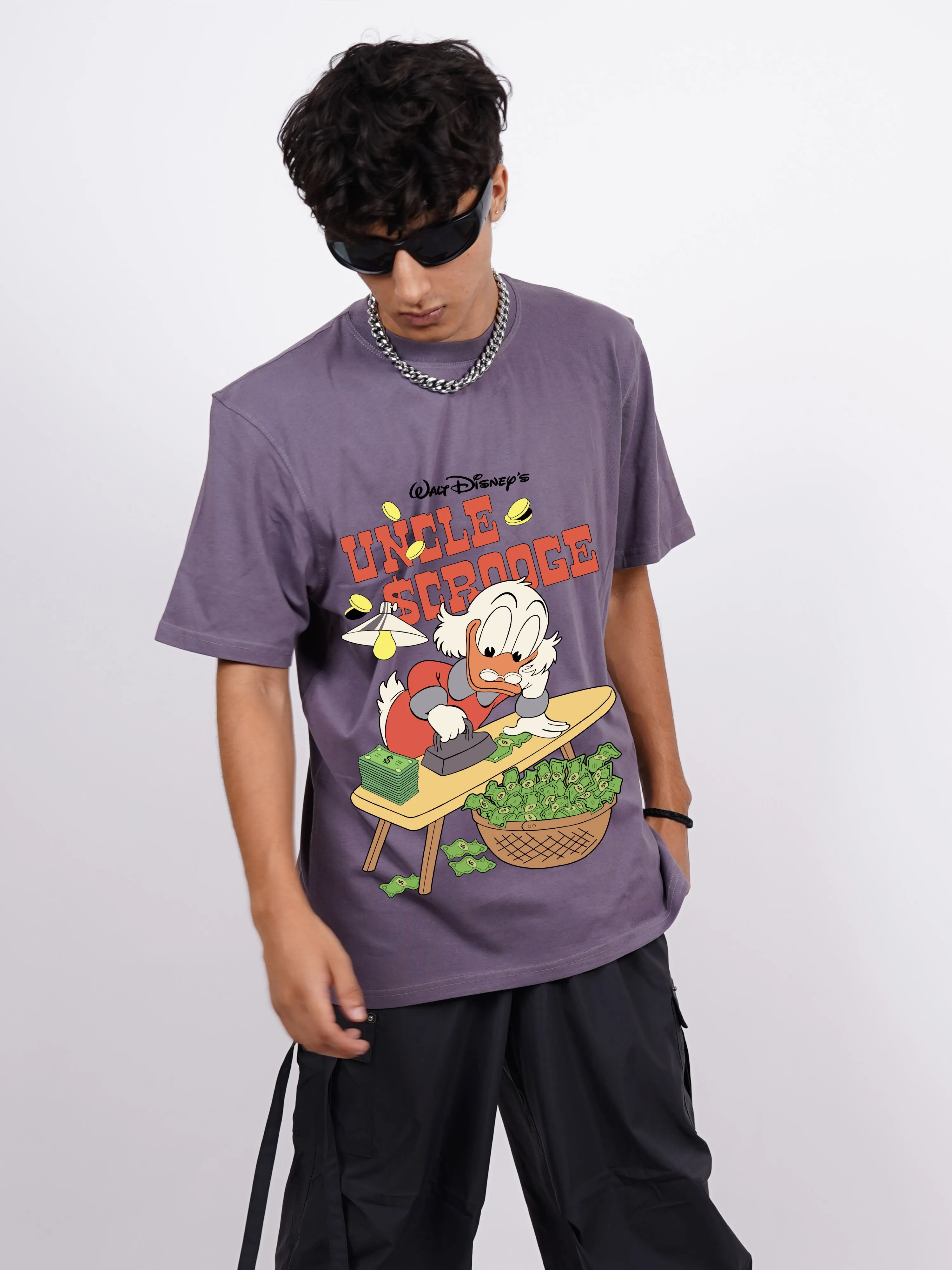 Uncle Scrooge : Burger Bae Oversized  Tee For Men and Women