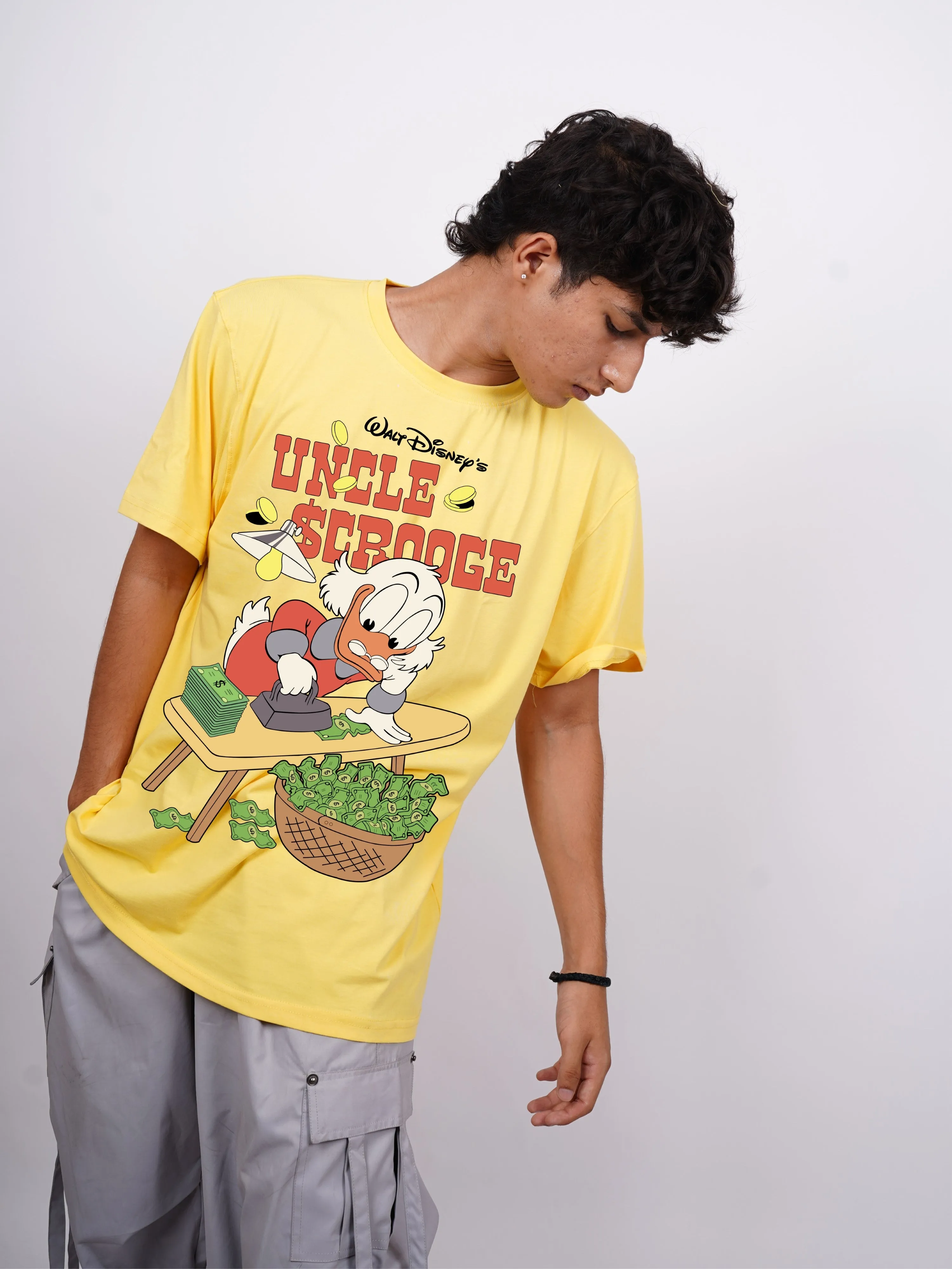 Uncle Scrooge : Burger Bae Oversized  Tee For Men and Women