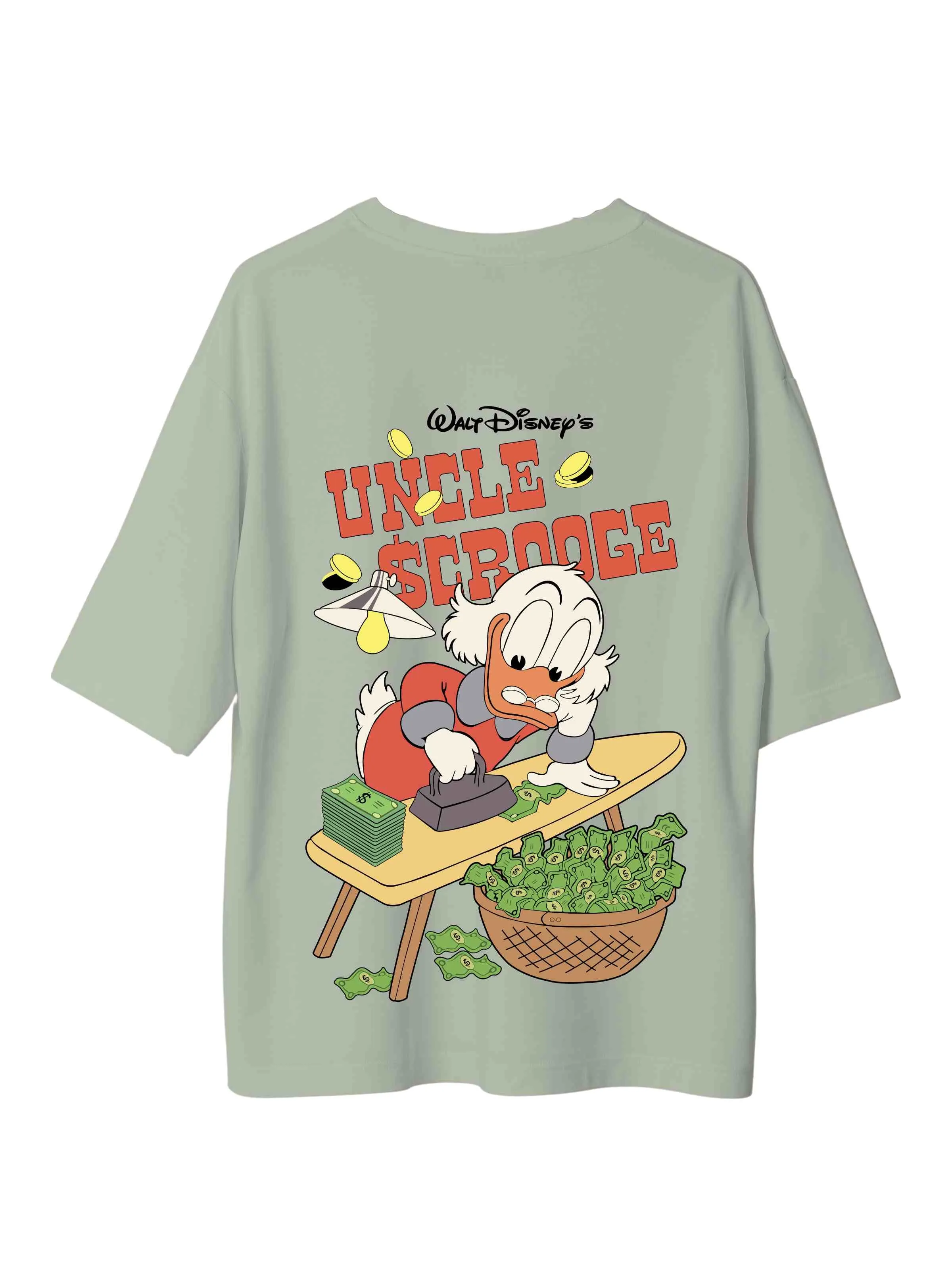 Uncle Scrooge : Burger Bae Oversized  Tee For Men and Women