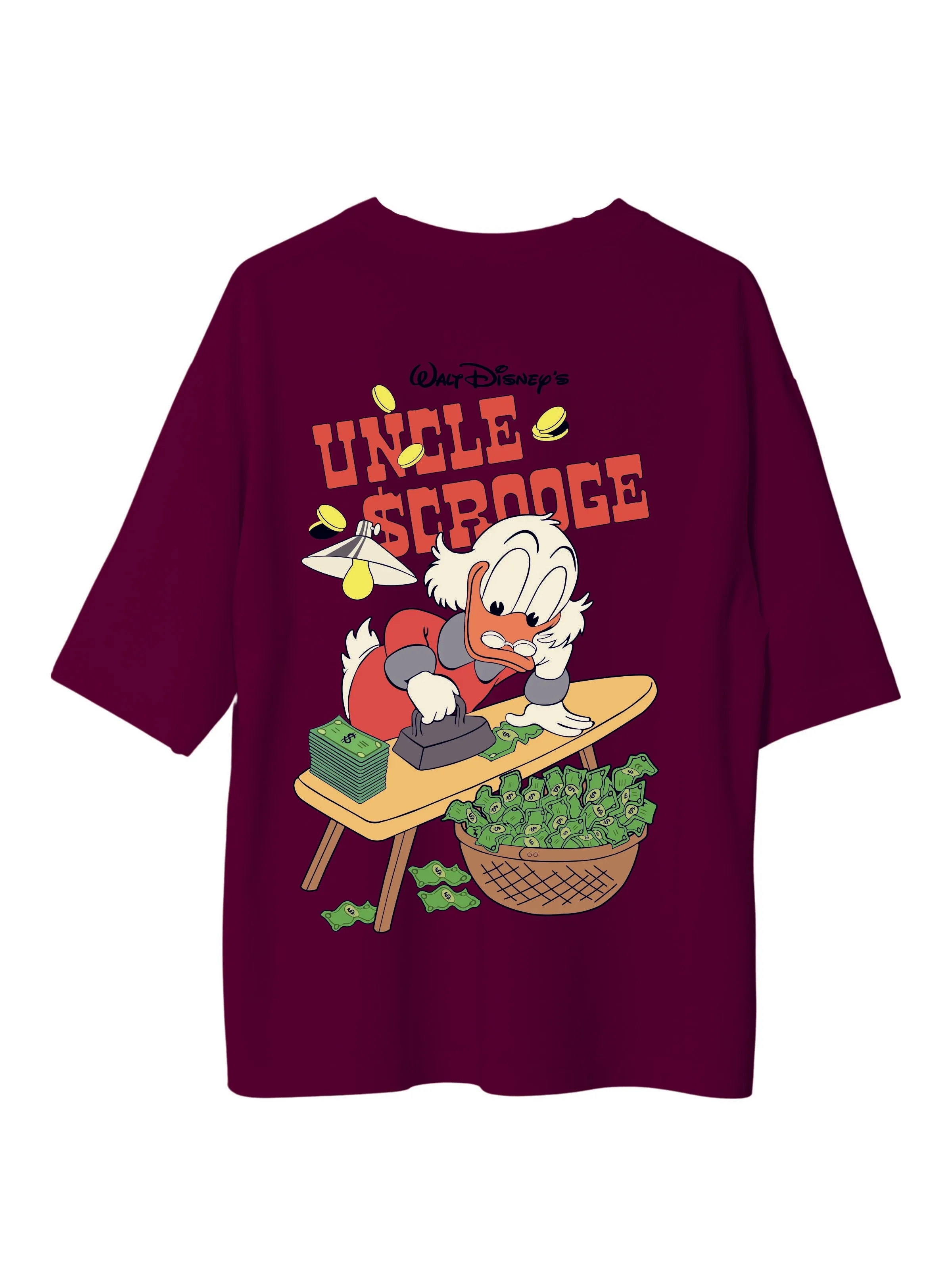 Uncle Scrooge : Burger Bae Oversized  Tee For Men and Women