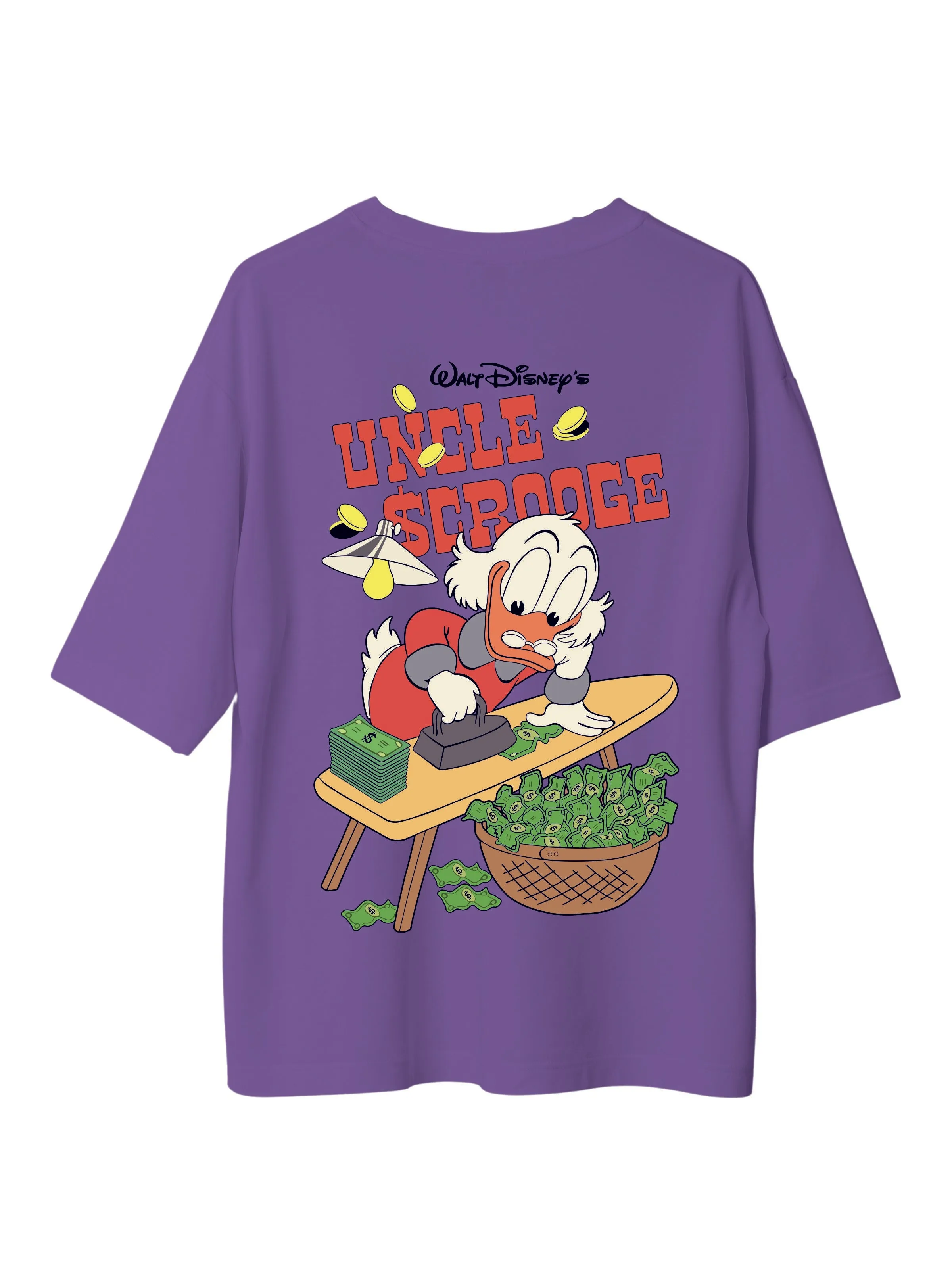 Uncle Scrooge : Burger Bae Oversized  Tee For Men and Women