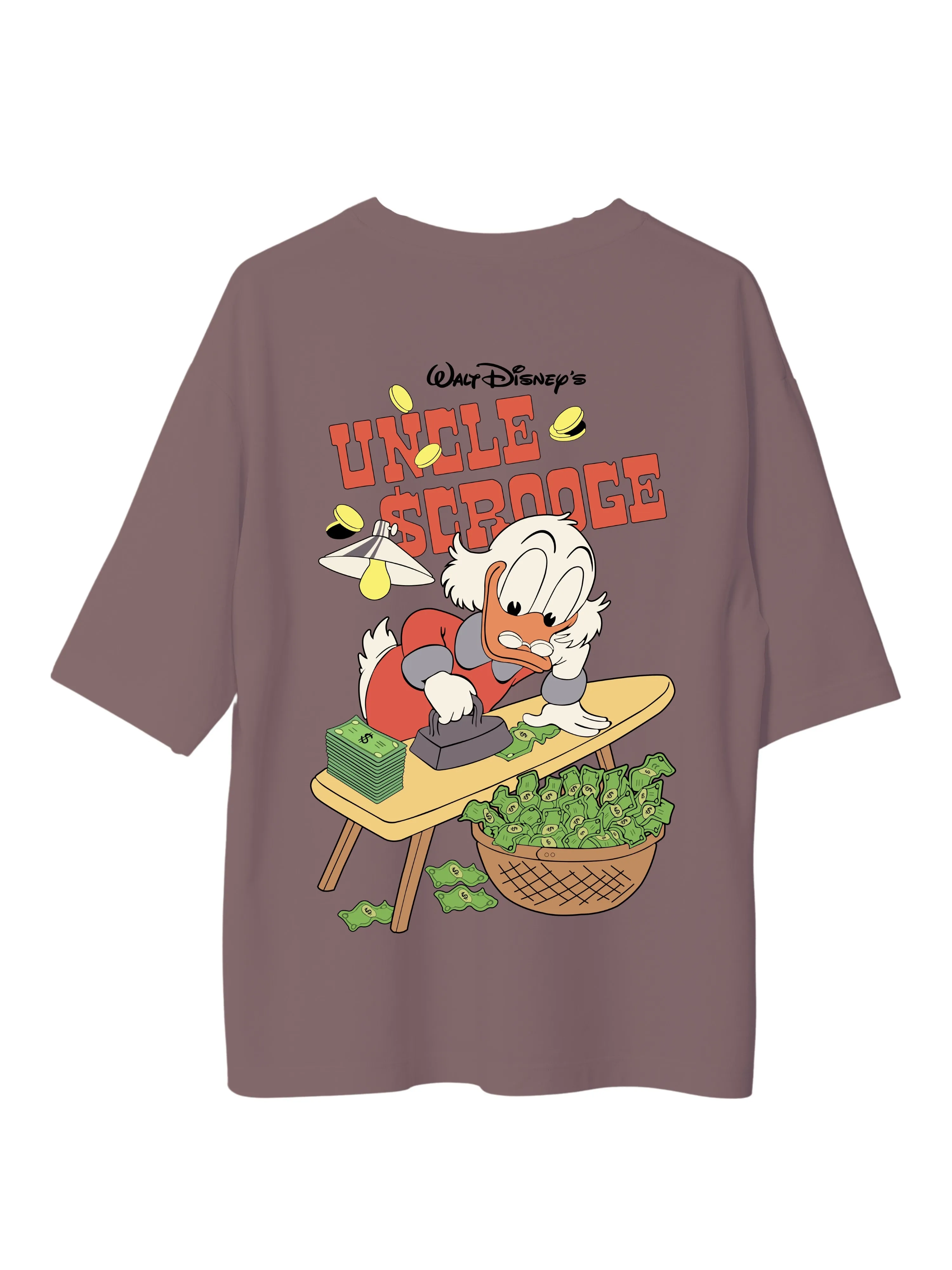 Uncle Scrooge : Burger Bae Oversized  Tee For Men and Women