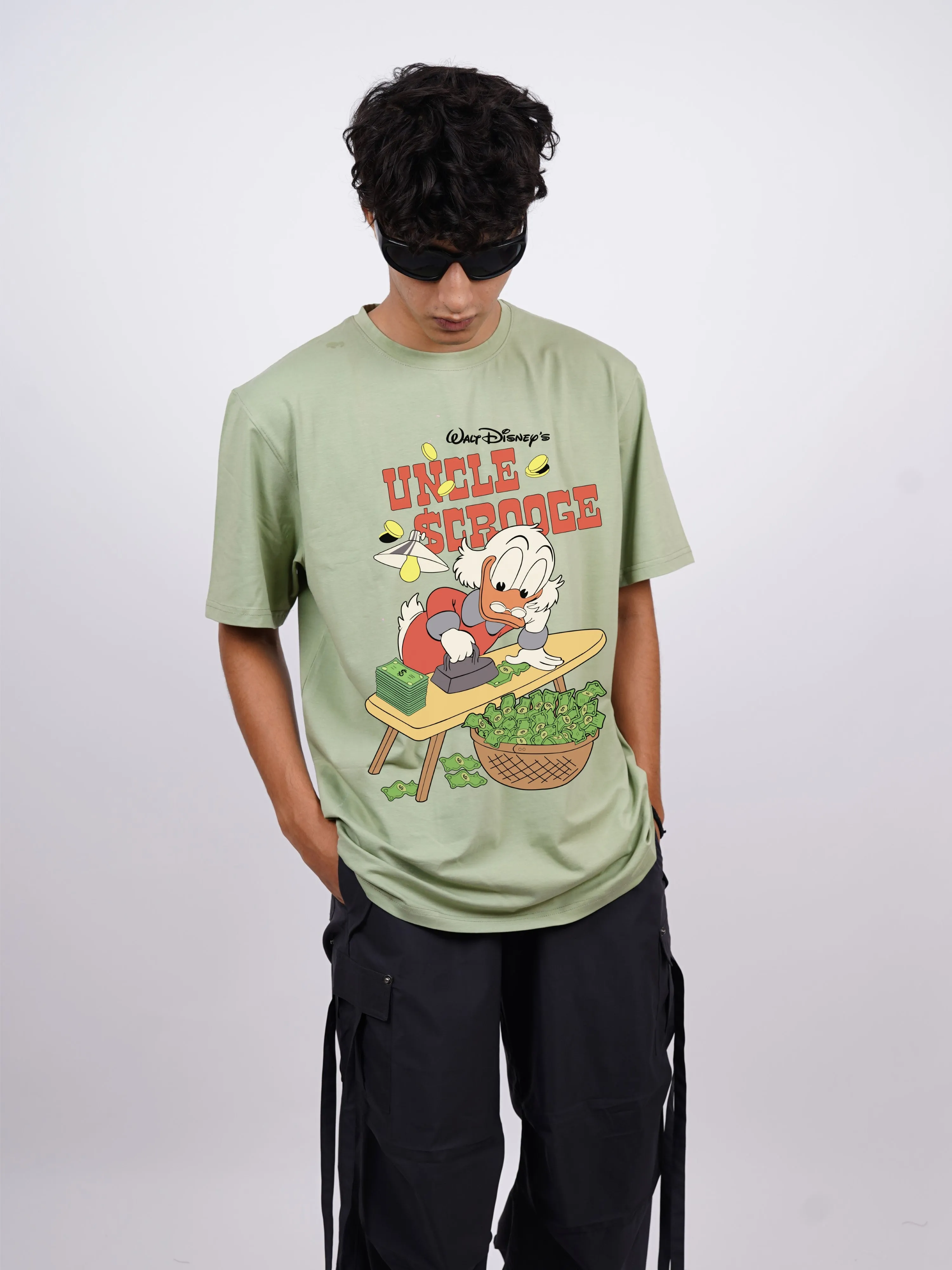 Uncle Scrooge : Burger Bae Oversized  Tee For Men and Women