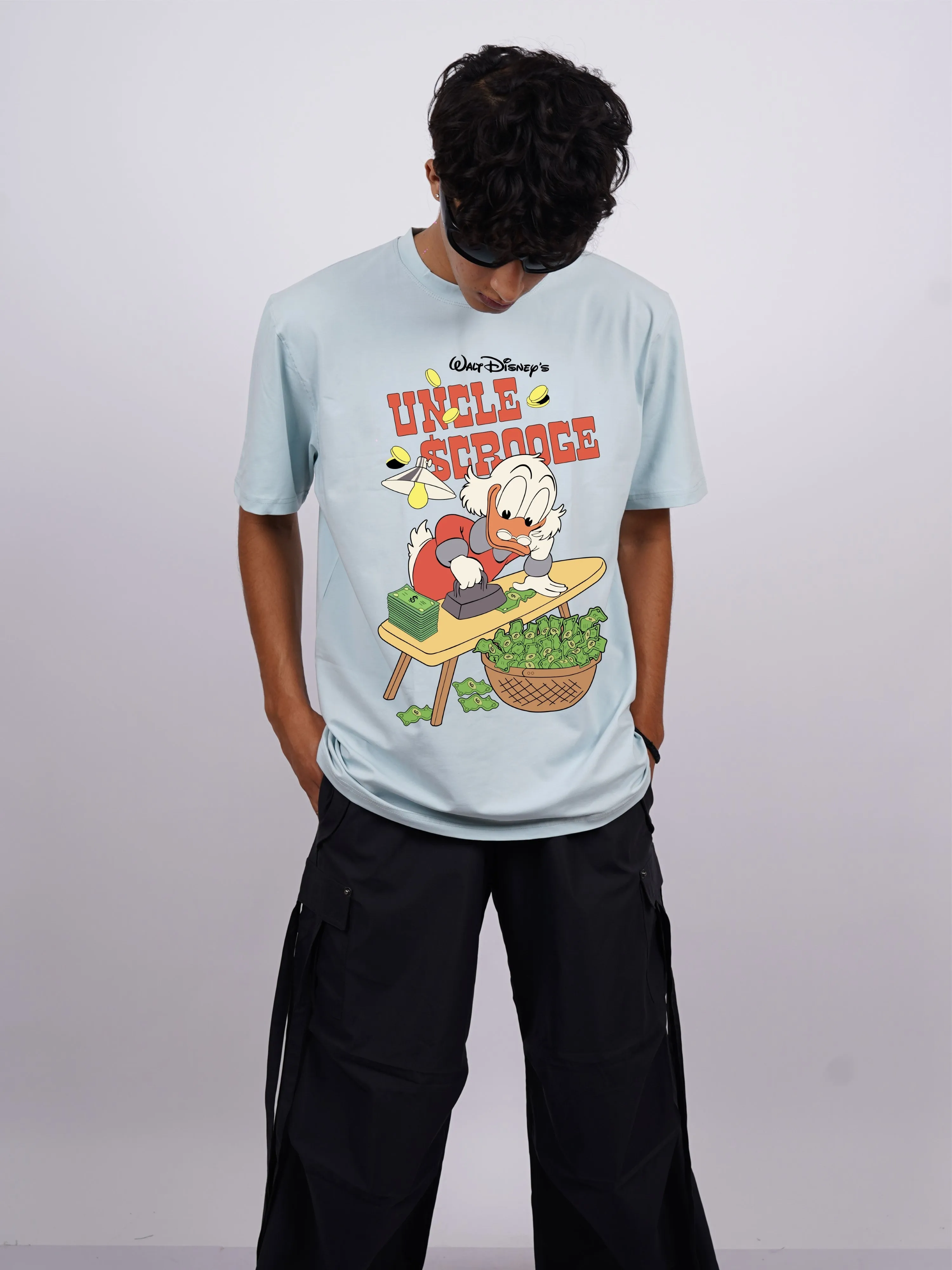 Uncle Scrooge : Burger Bae Oversized  Tee For Men and Women