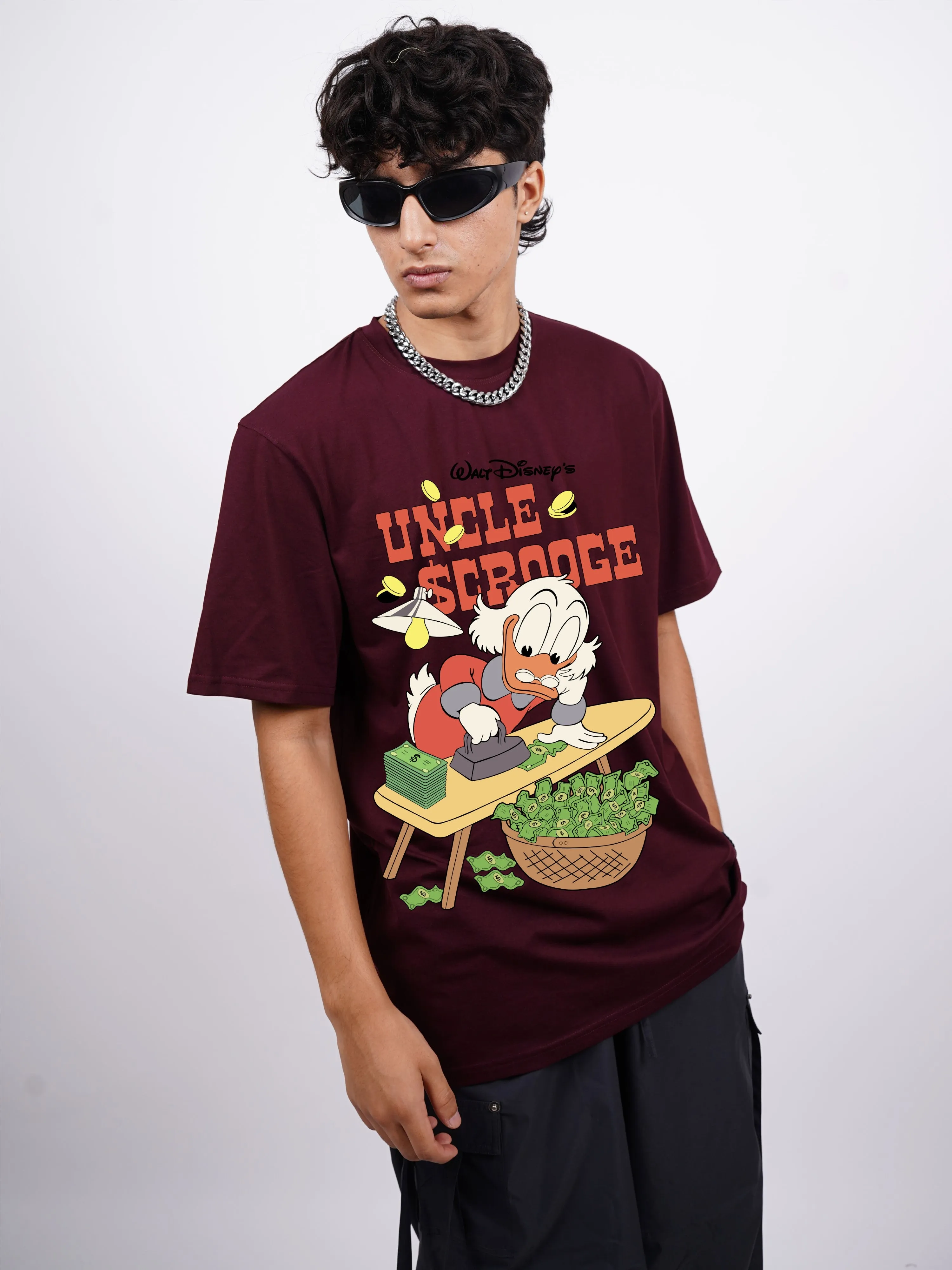 Uncle Scrooge : Burger Bae Oversized  Tee For Men and Women