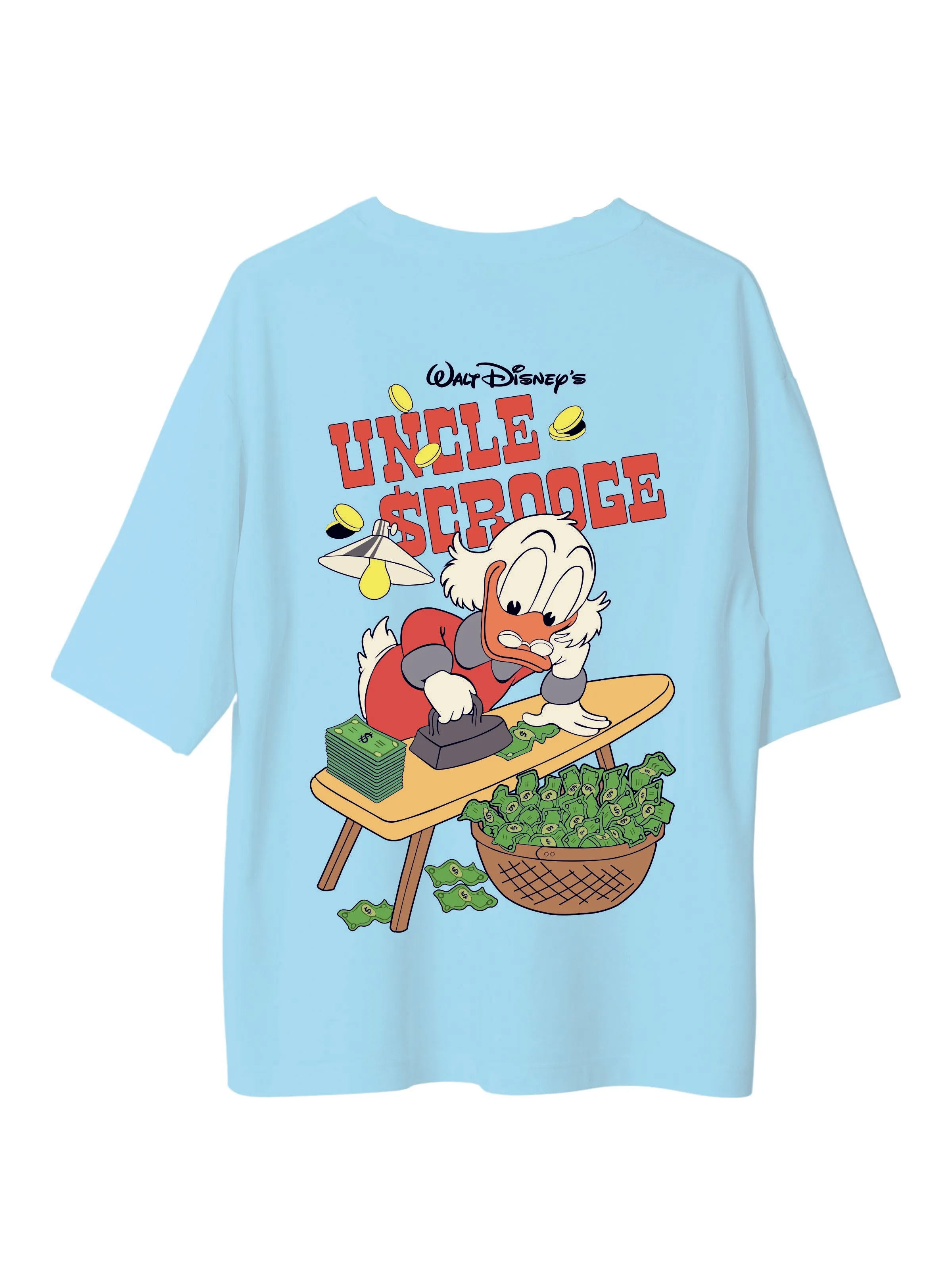 Uncle Scrooge : Burger Bae Oversized  Tee For Men and Women