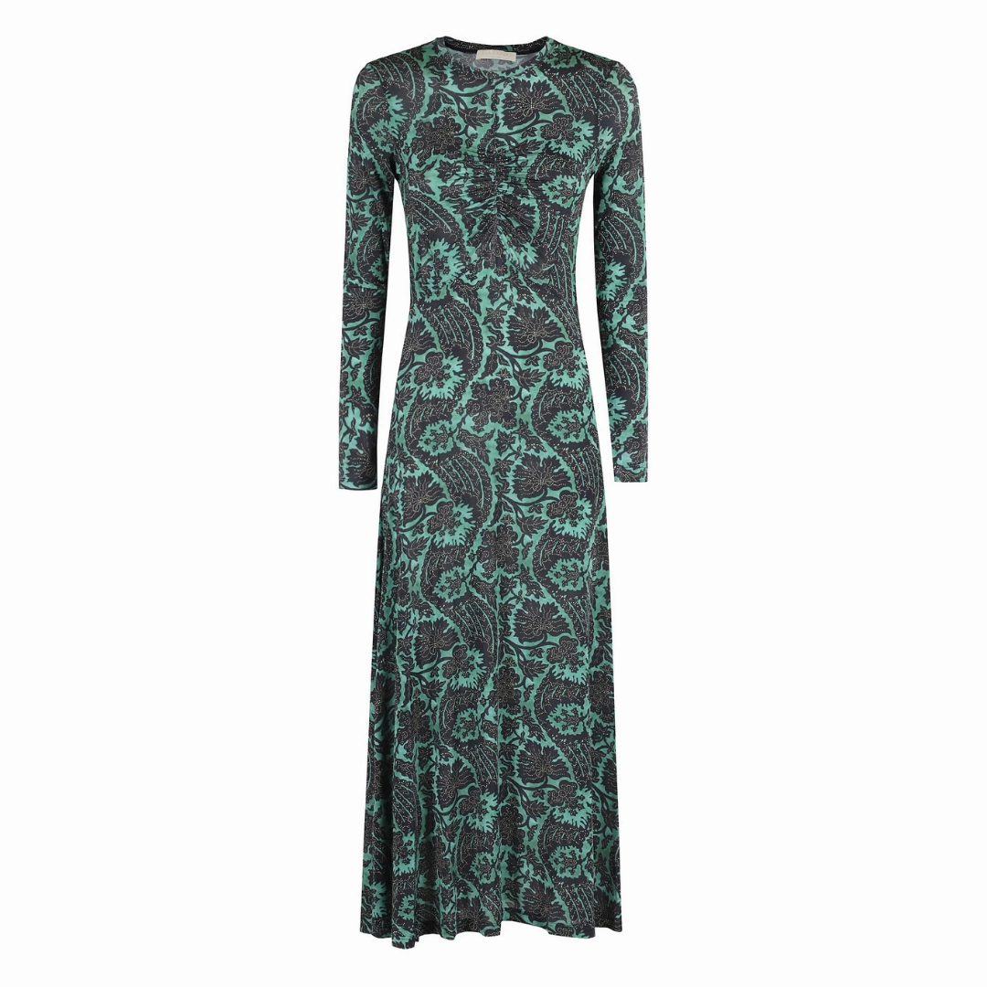 Naia Jersey Dress Floral Swing Soft Hue