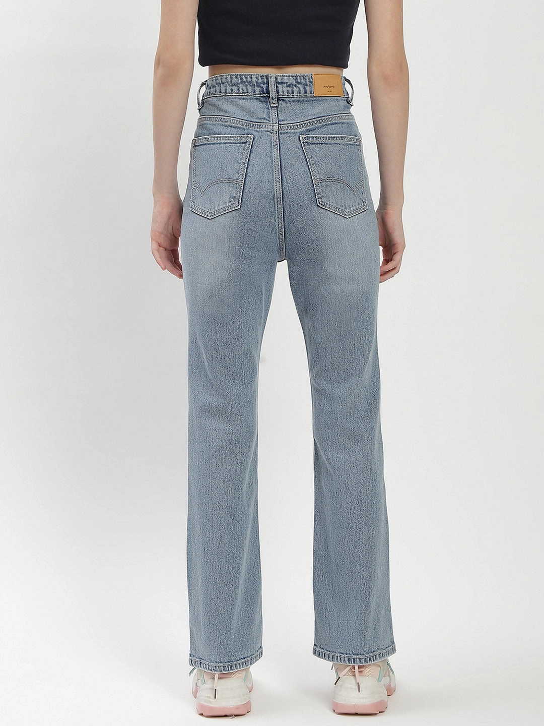 Daily Casual Madame Light Wash Flared Denim Jeans