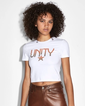 UNITY STAR BABY SS TEE WHITE Casual - cool cycling outfit