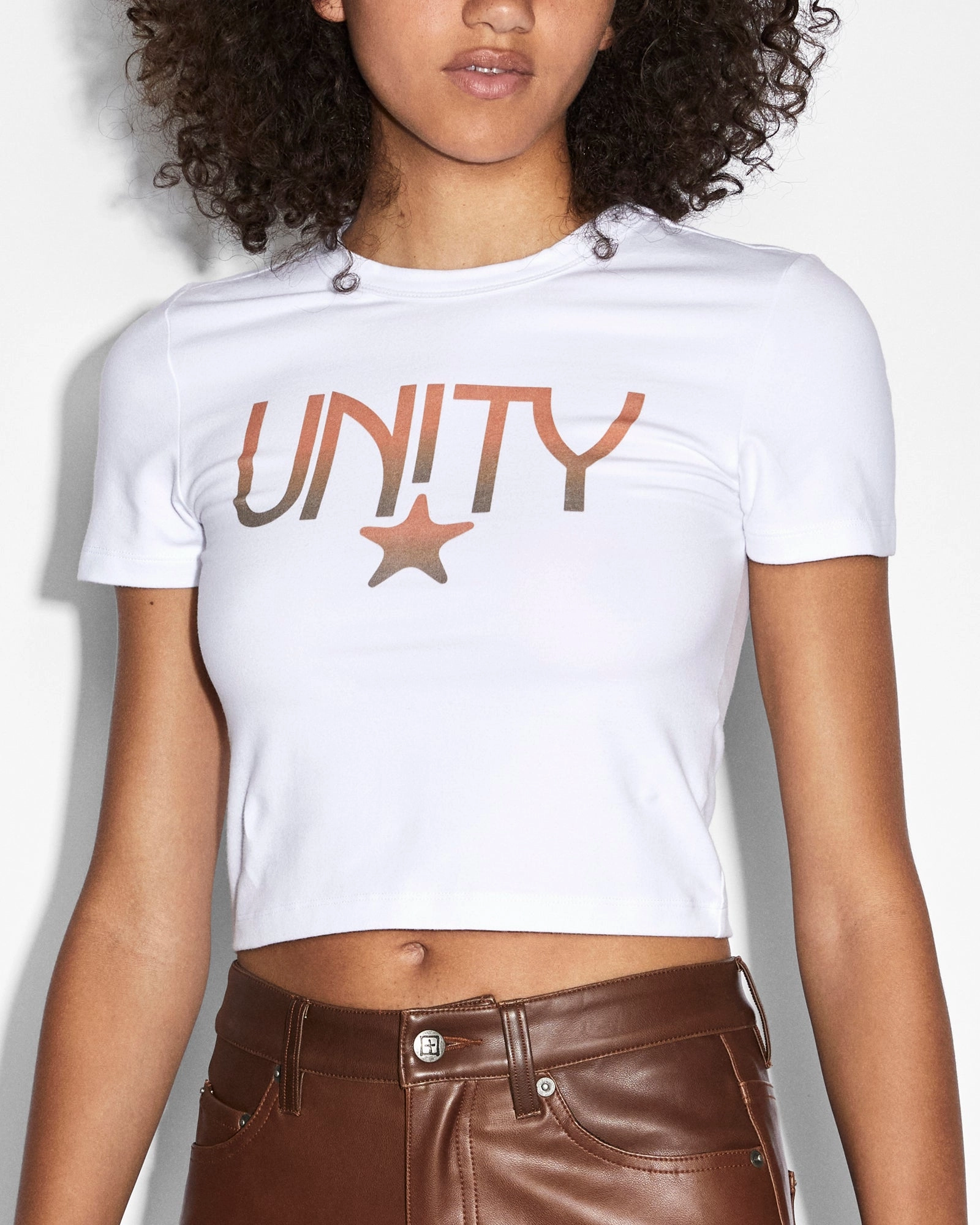 UNITY STAR BABY SS TEE WHITE Casual - cool SoftenedTexturedWeave Essential Piece
