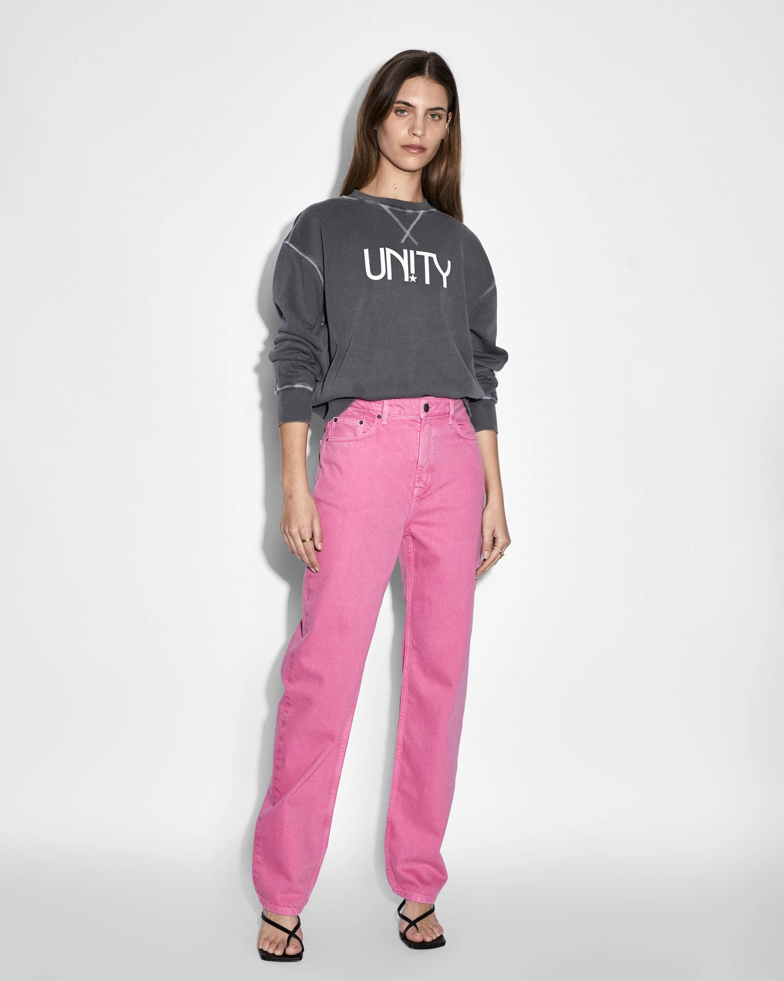 UVProtective Knit Density Double Layered Design UNITY STAR OH G CREW CHARCOAL