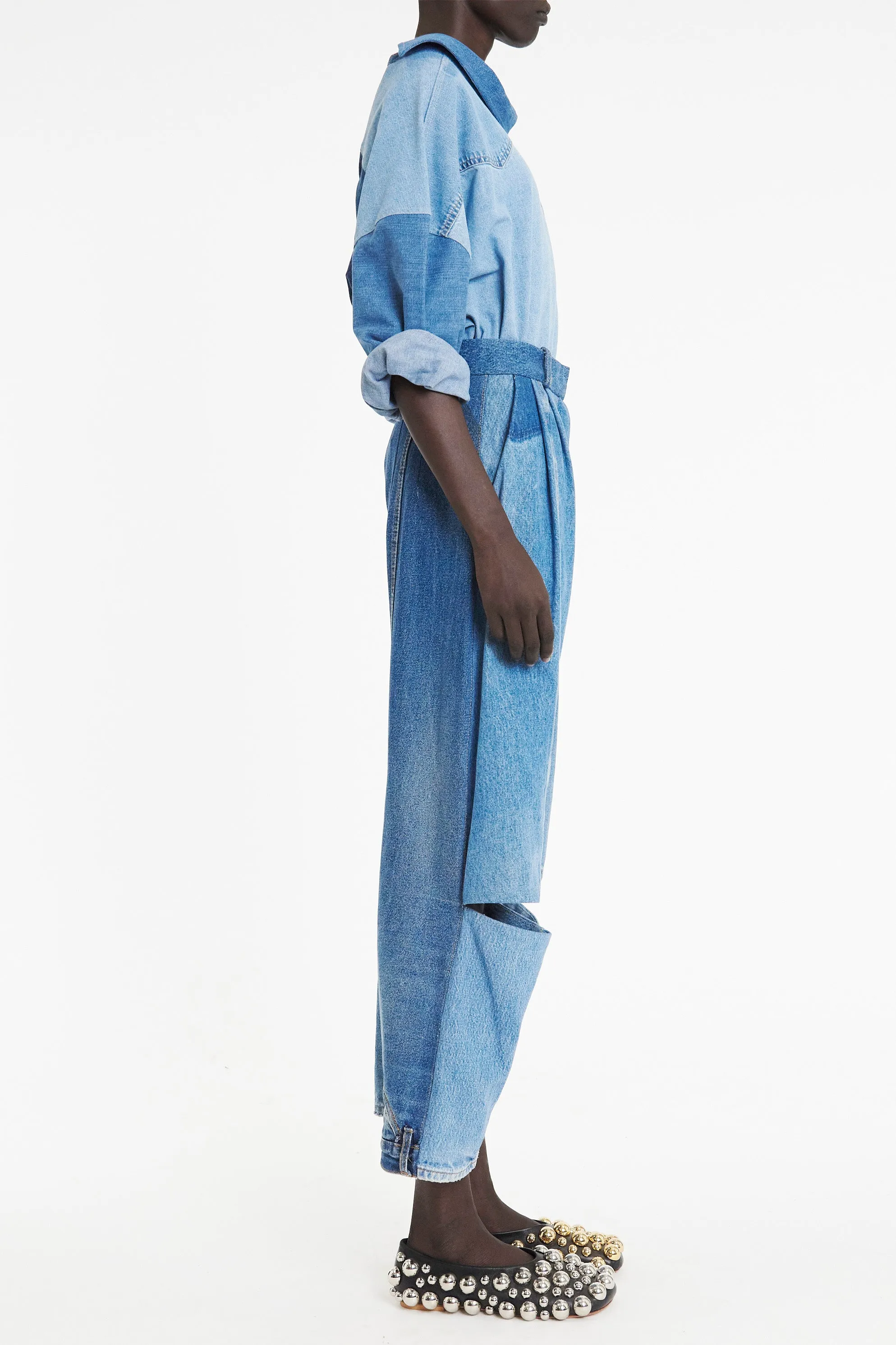 Upcycled Denim Jeans Blue Simple Layers