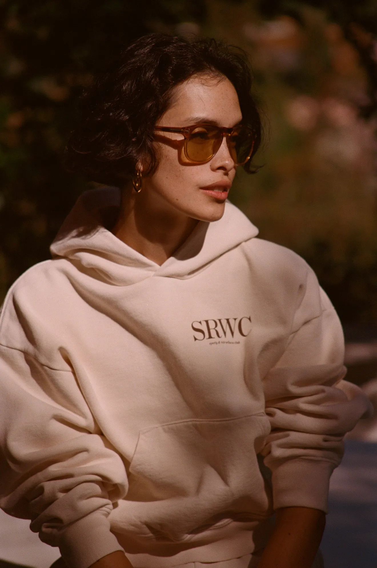 Upper East Side Cropped Hoodie - Cream