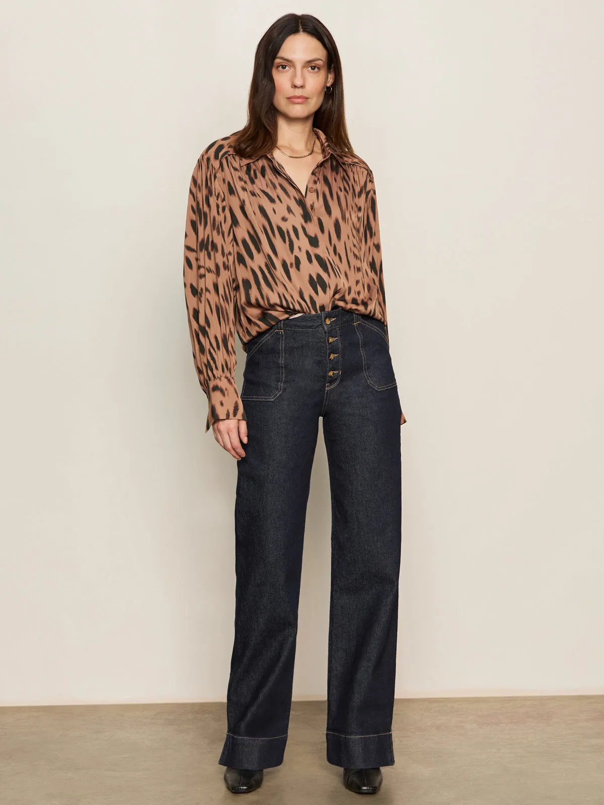 Ekara Slim Wide Jean Indigo Dark Rinse Wash Freedom Motion Breathable activewear