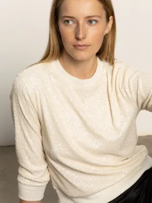 Relaxed Sparkle Popover Chalk Ultra Soft Blended Textile