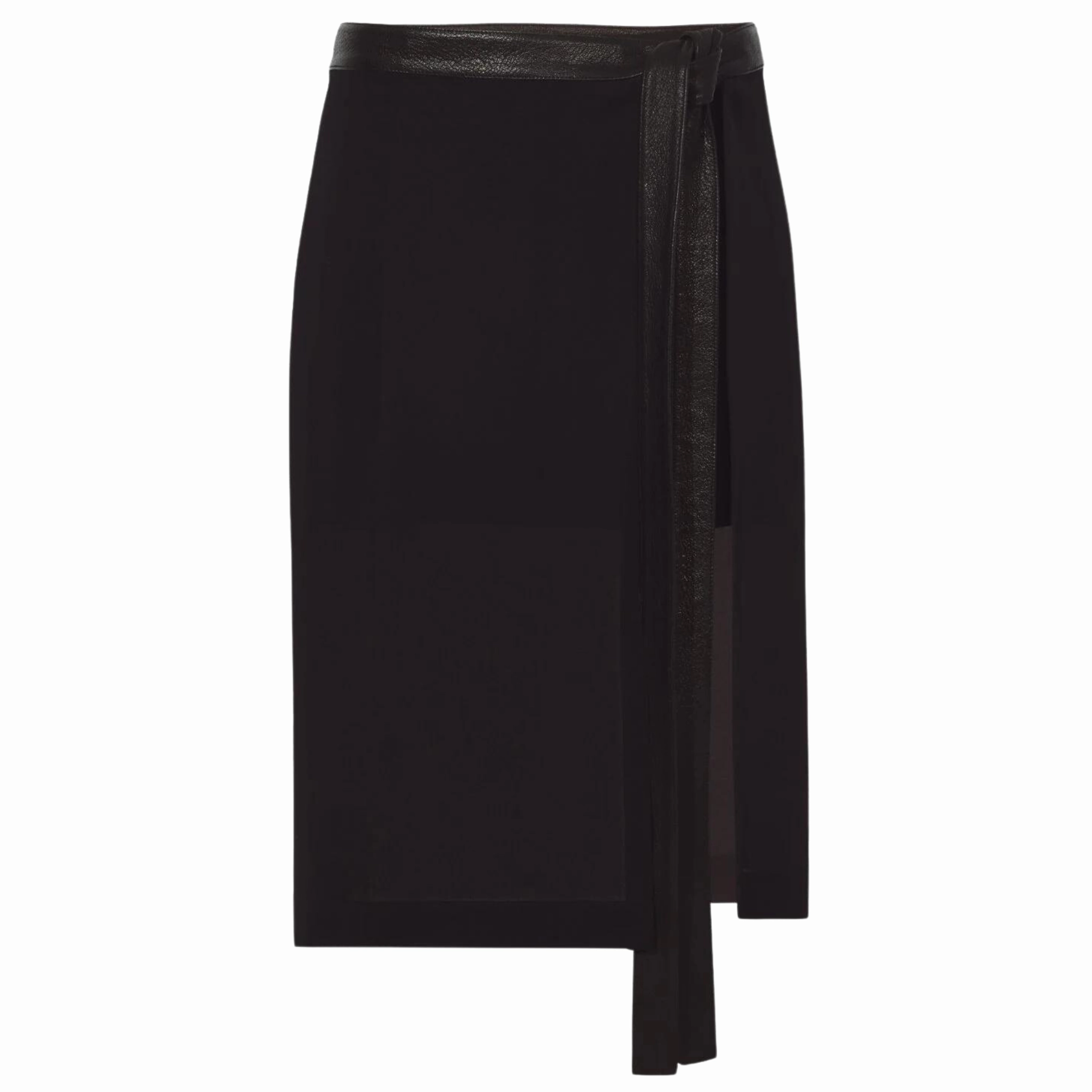 Layered Structure Scalloped Edge Crepe Chiffon Skirt