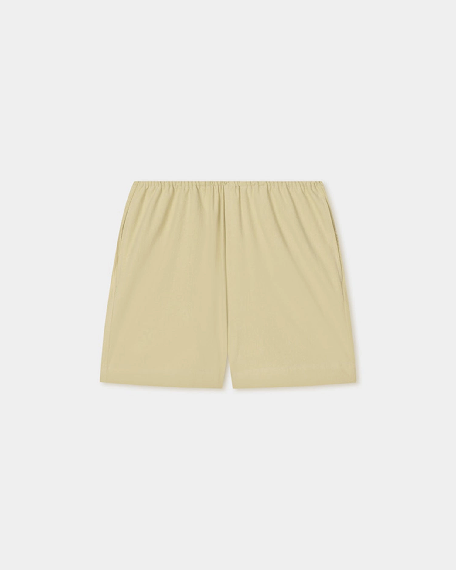 Dylla - Tailored Washed Calico Shorts - Sage Wide-leg cut