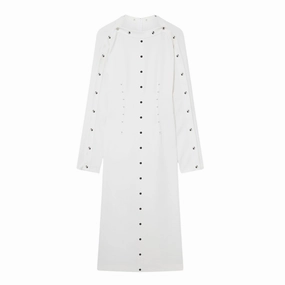 Urban Fit Work Mood Long-Sleeve Studded Midi Dress