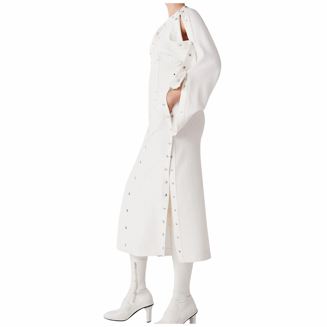 Long-Sleeve Studded Midi Dress Fashion Daily