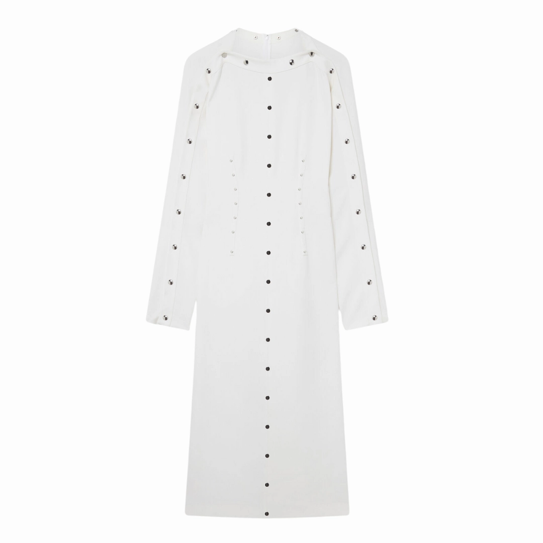 Urban Fit Work Mood Long-Sleeve Studded Midi Dress