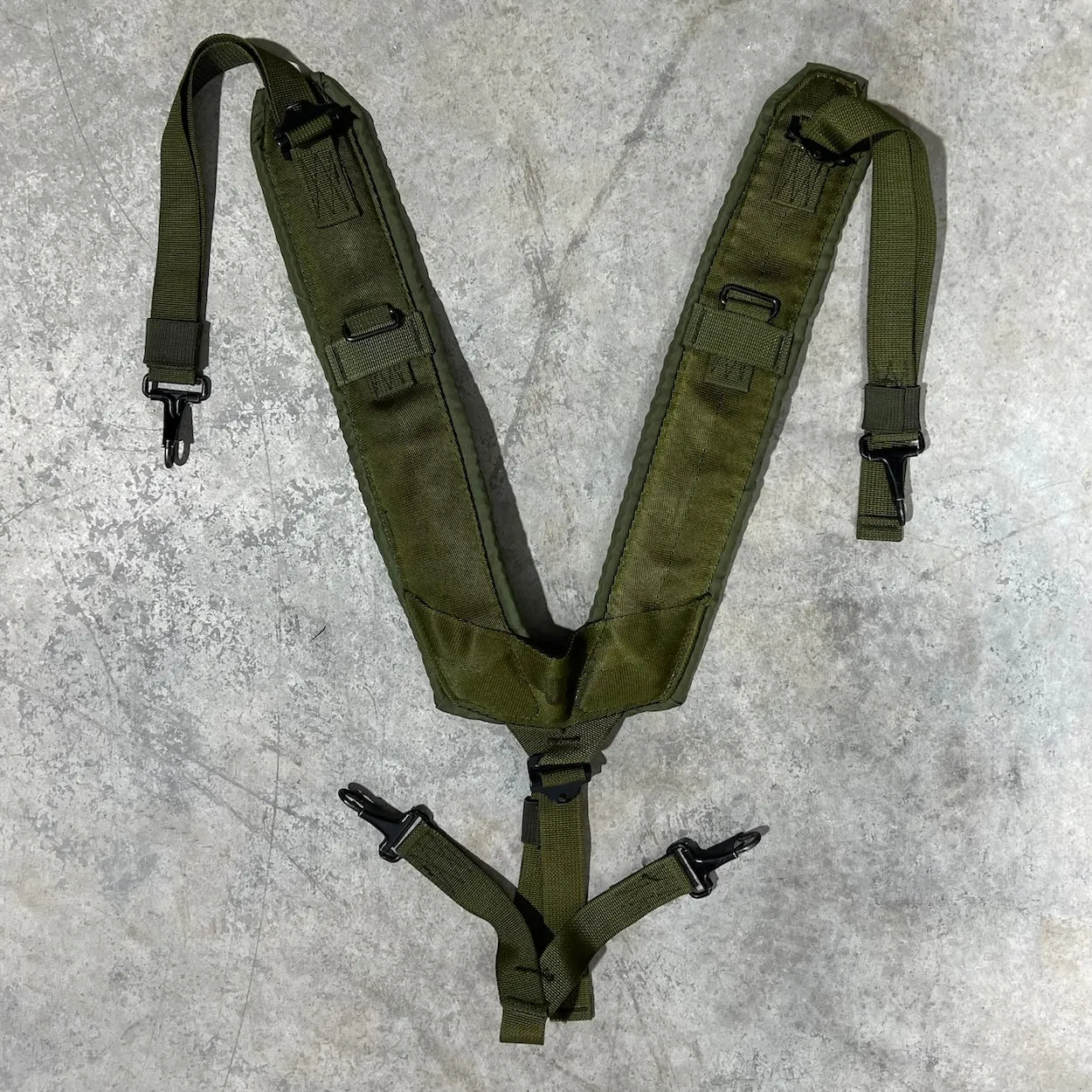 US Military Issued Y-Shaped Suspenders In Olive Drab LC1 By Rothco