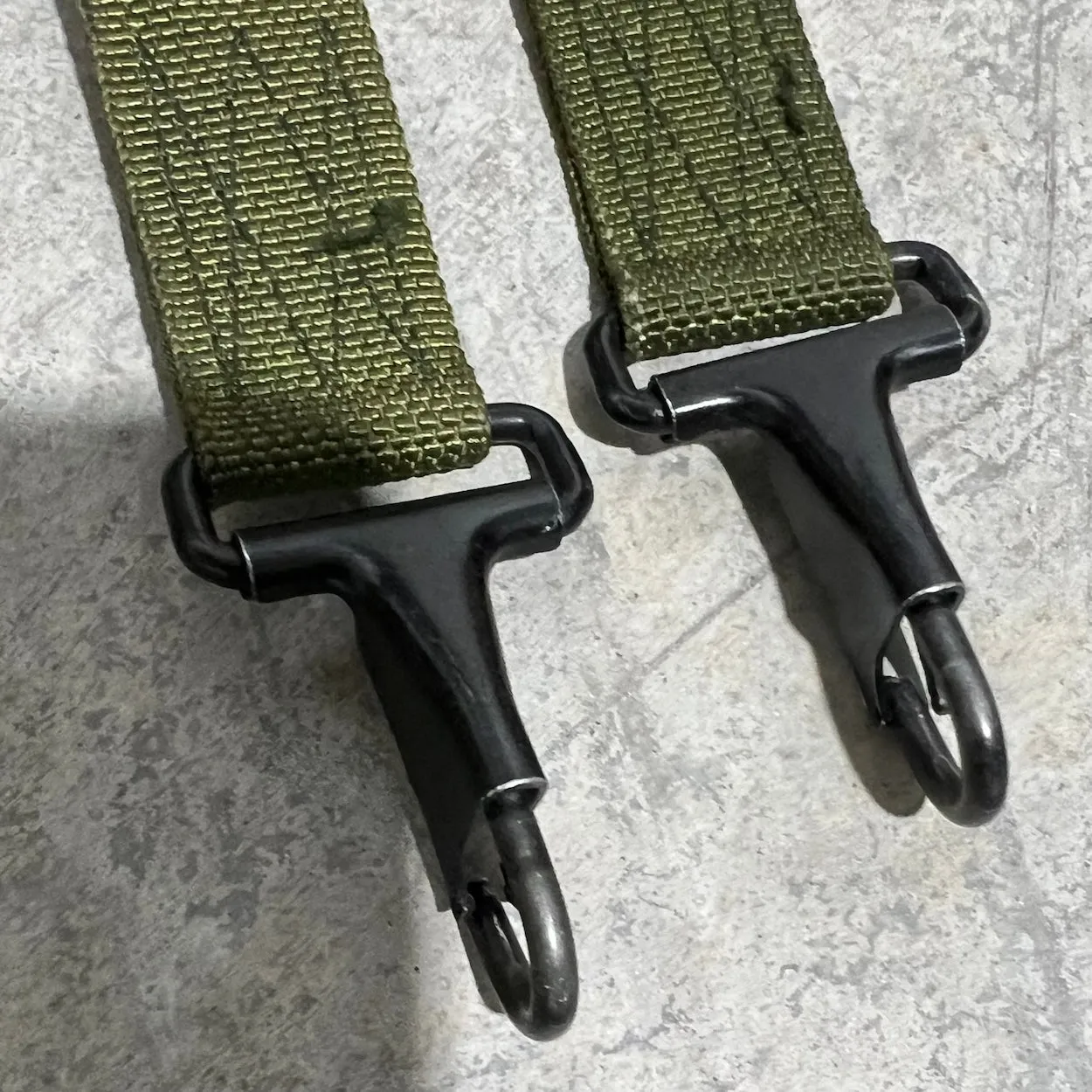 US Military Issued Y-Shaped Suspenders In Olive Drab LC1 By Rothco