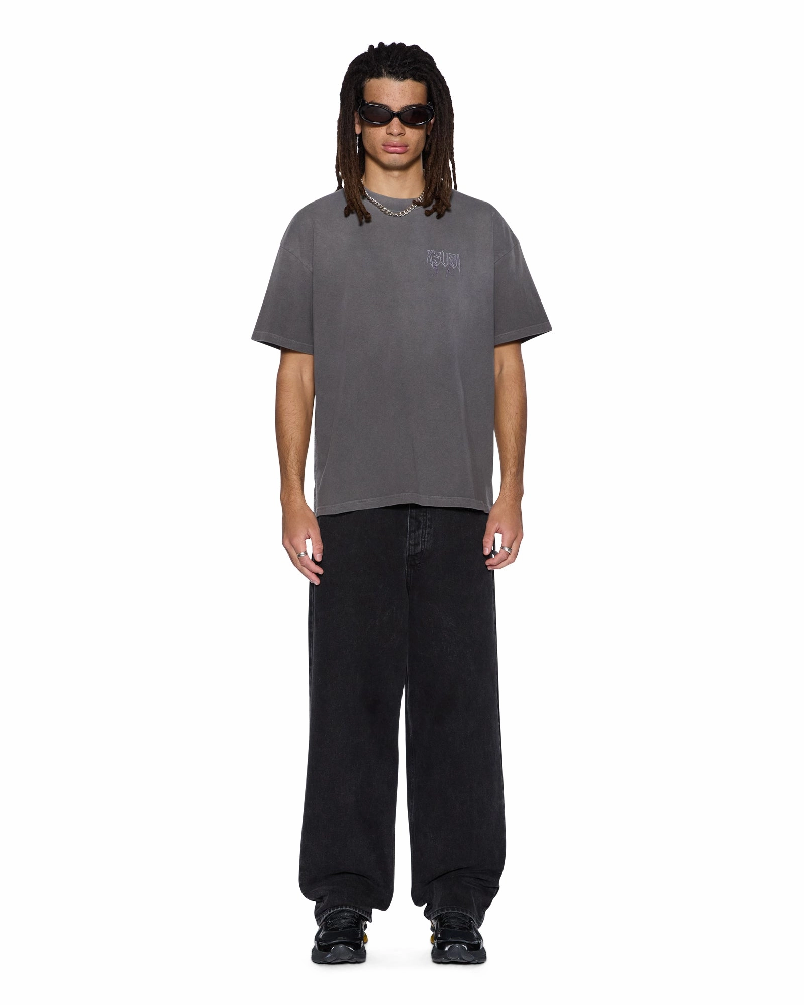 UTOPIA ANGEL EKCESS? SS TEE CHARCOAL Casual Look