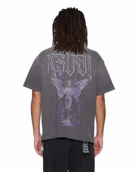UTOPIA ANGEL EKCESS? SS TEE CHARCOAL Relaxed Comfort Fit