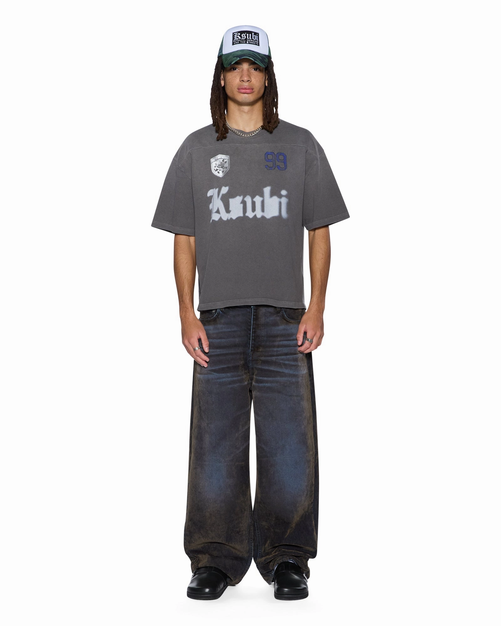 Soft Base Stretch Knit UTOPIA HALEN RAGLAN SS TEE CHARCOAL