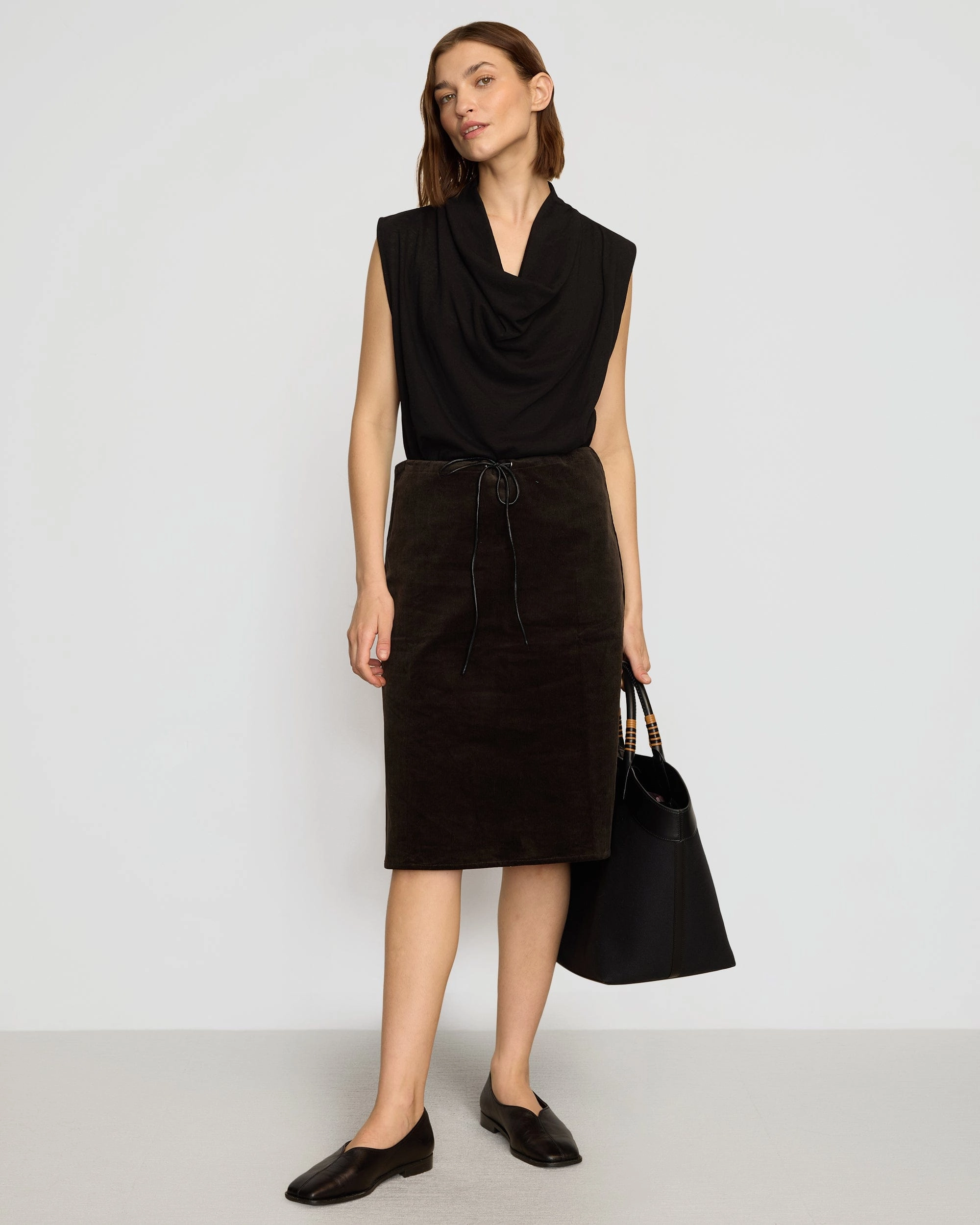 Stretch Blouse Stay Cool Technology Ramona Cowl-Neck Tee