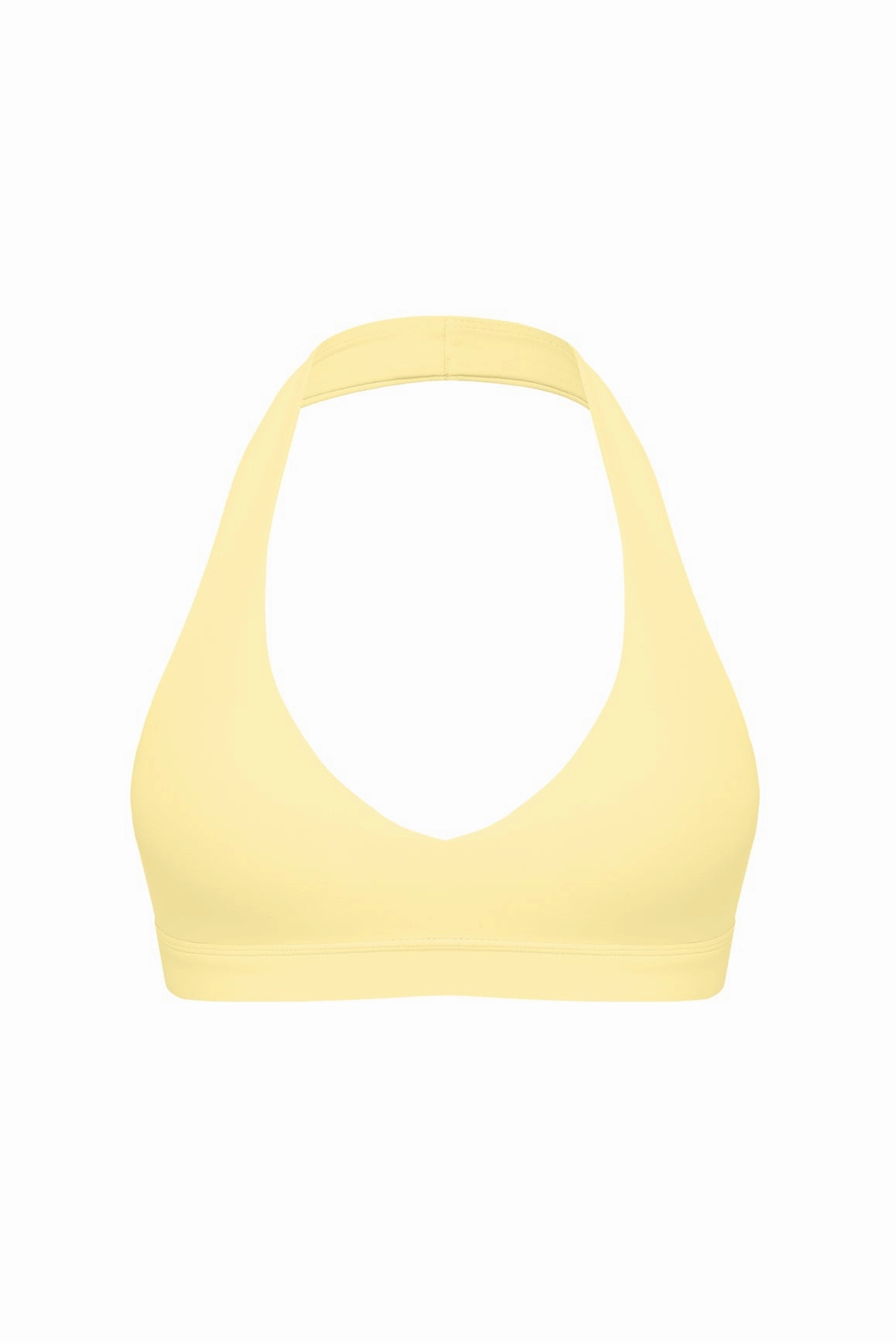 Ribbed cuffs seams adult clothing V-Cut Halter Bra