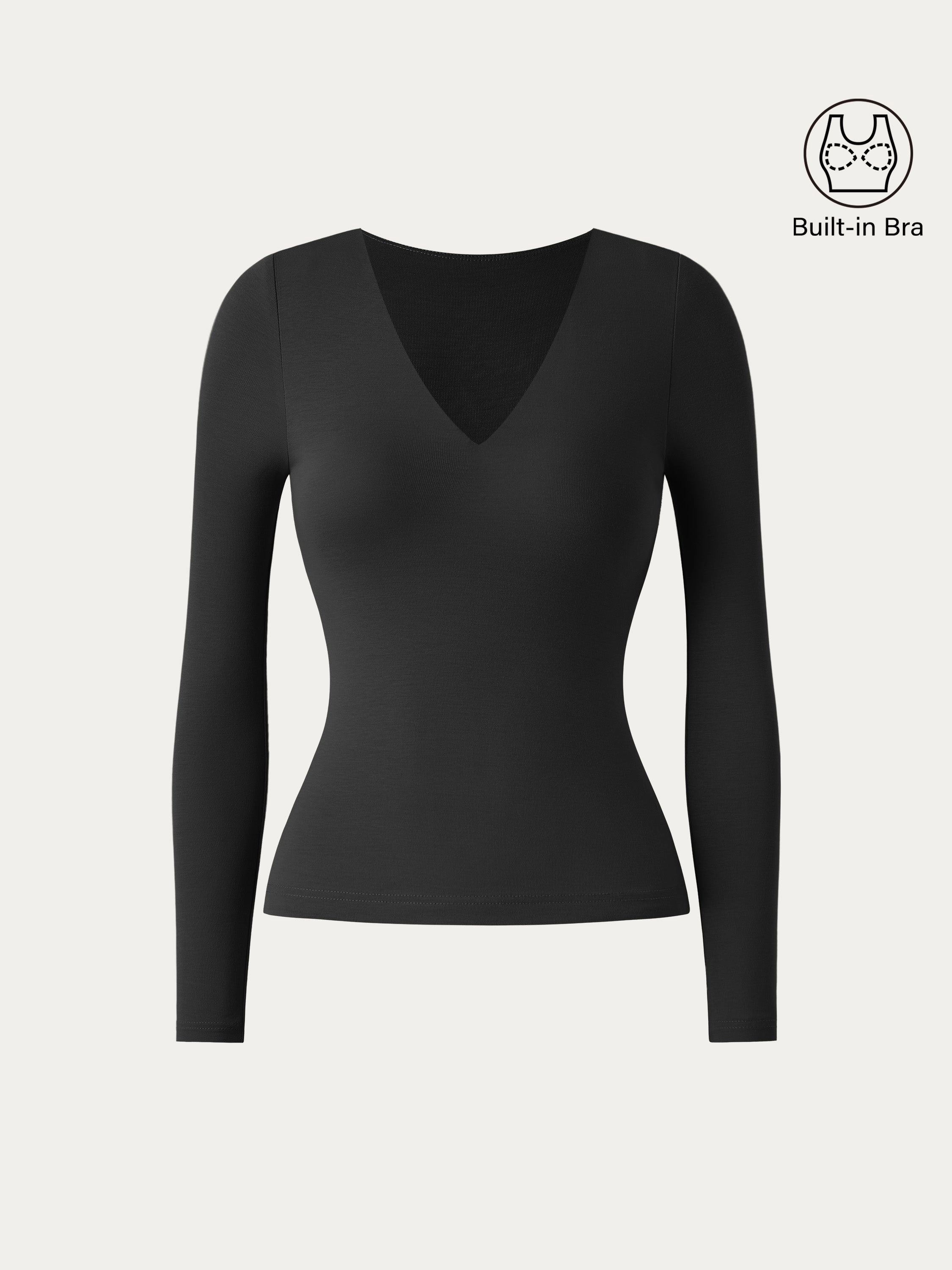 AbrasionResistantFabric StretchFit V-neck Long Sleeve New Airy Brami