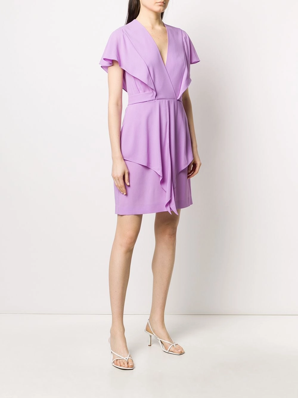 Relaxed Comfort Look V NECK TIE WAIST DRESS
